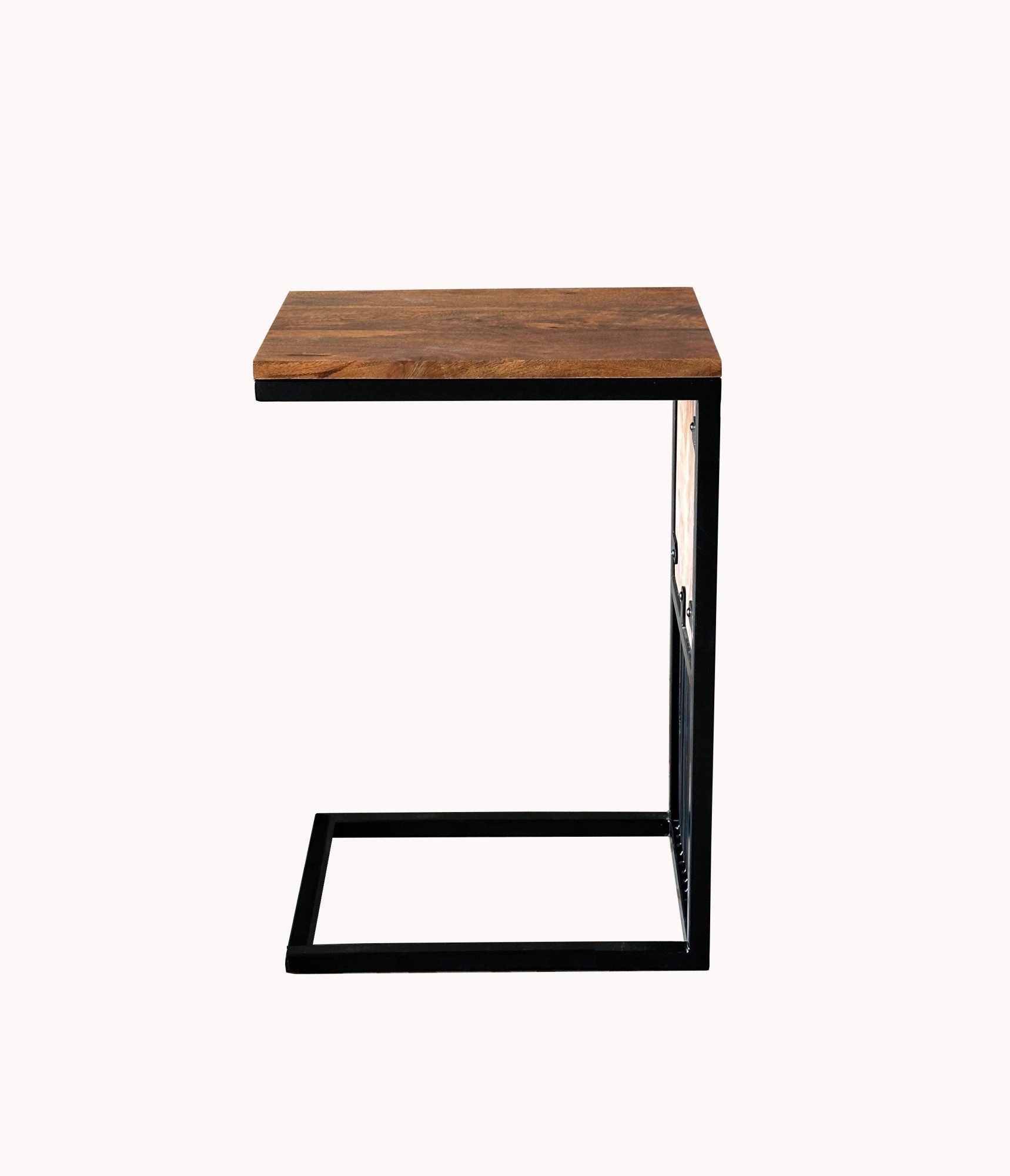 More2Home Beistelltisch LAPTOP, Mangoholz, Metall schwarz