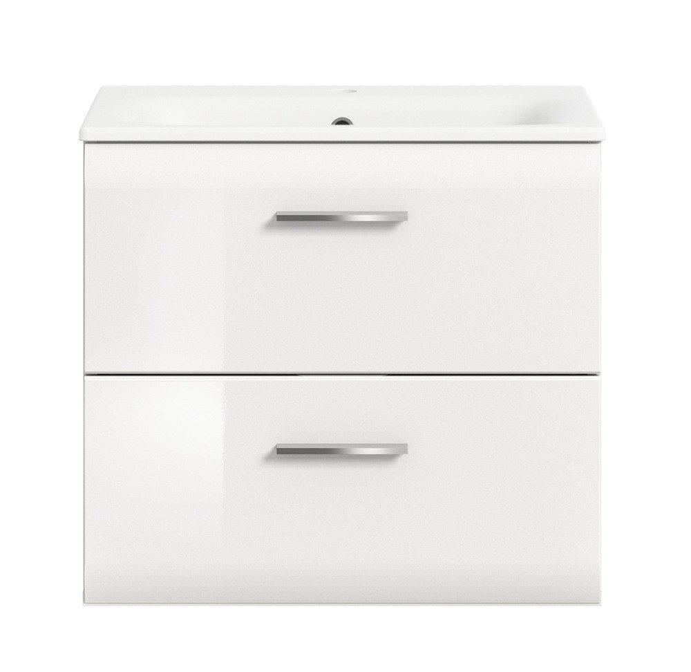xonox.home Waschbeckenunterschrank Waschtisch Ice inkl. Waschbecken, mit Schubkästen (1-St) Badmöbel, Einzelltyp