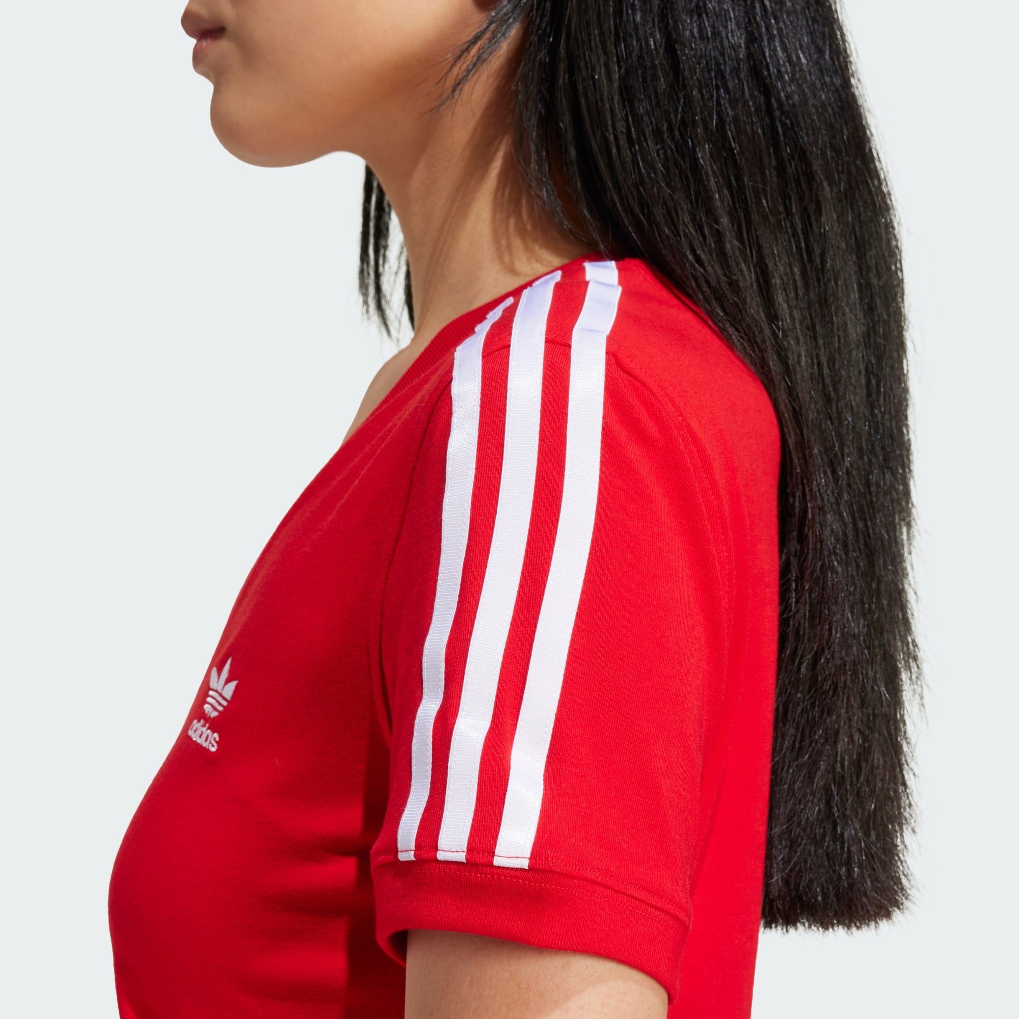 adidas Originals T-Shirt 3-STREIFEN V-NECK Scarlet SLIM T-SHIRT Better