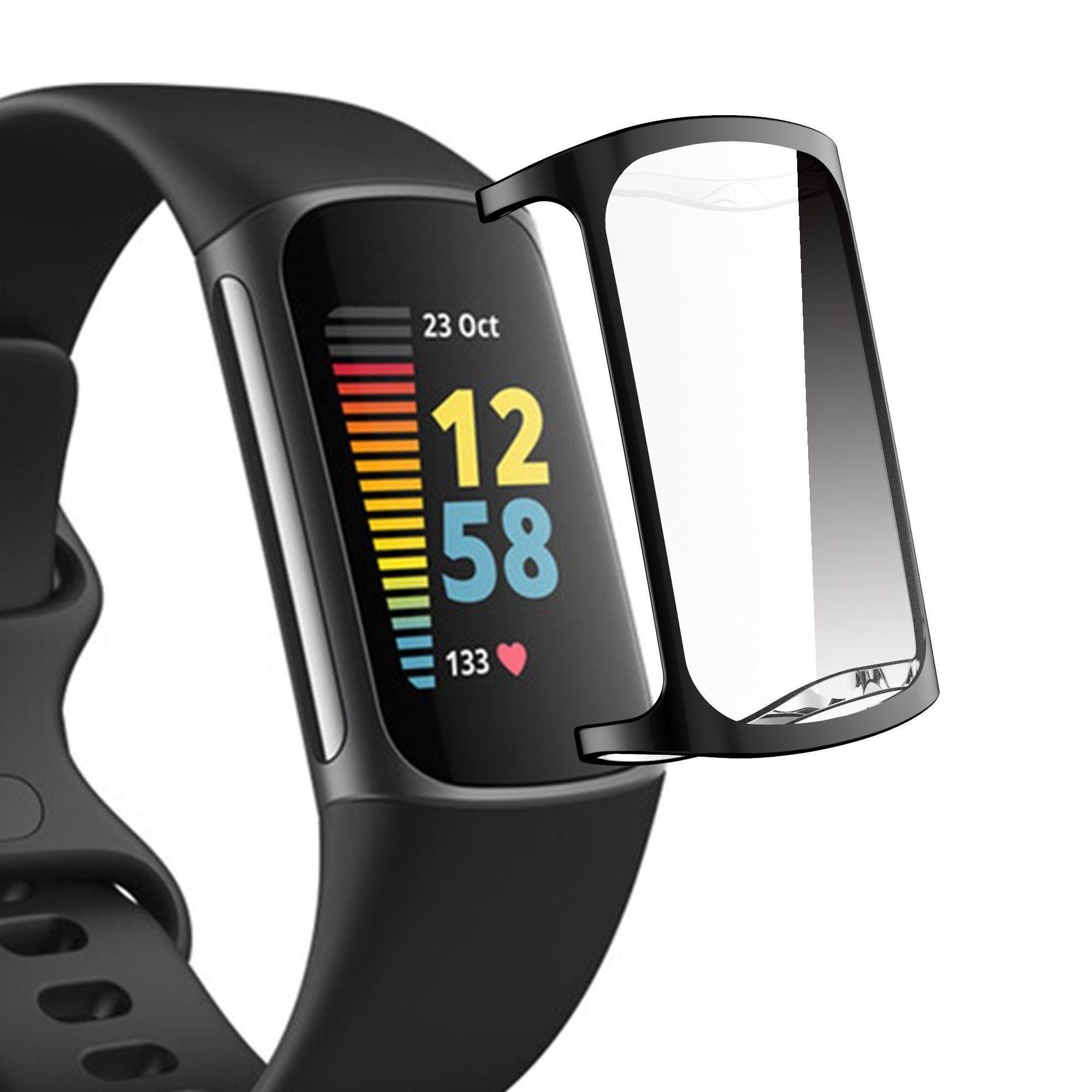 ELEKIN Smartwatch-Hülle Slim Soft Full TPU Cover-Hülle für Fitbit Charge 5  Smart Watch Zubehör