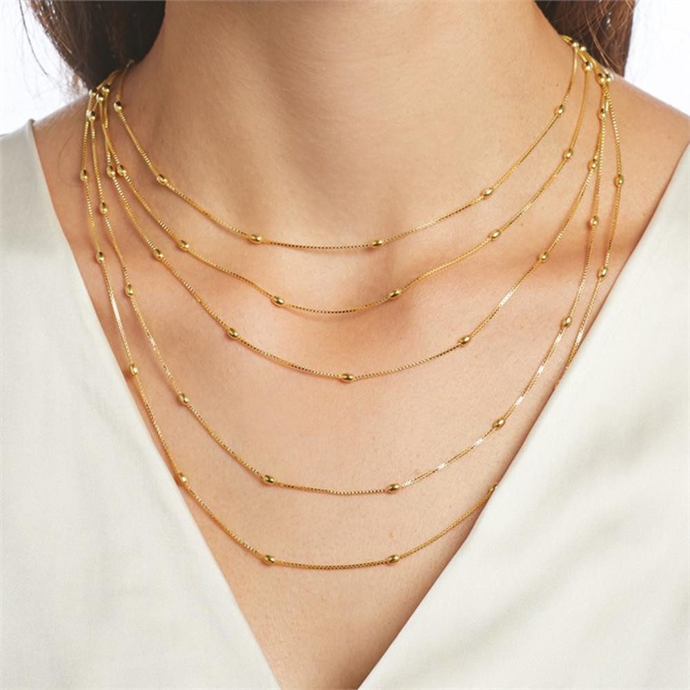 Unique Silberkette Layer Kette aus vergo...