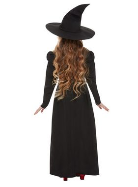 Smiffys Kostüm Wicked Witch, Klassisches schwarzes Hexenkostüm für Kinder