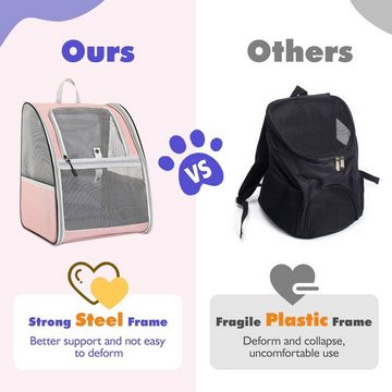 BOTC Tiertransporttasche Tier-Tragetasche - Katzen-Transport, Kattentas, Tiertransporttasche Rucksack für Hund Katze gepolstert