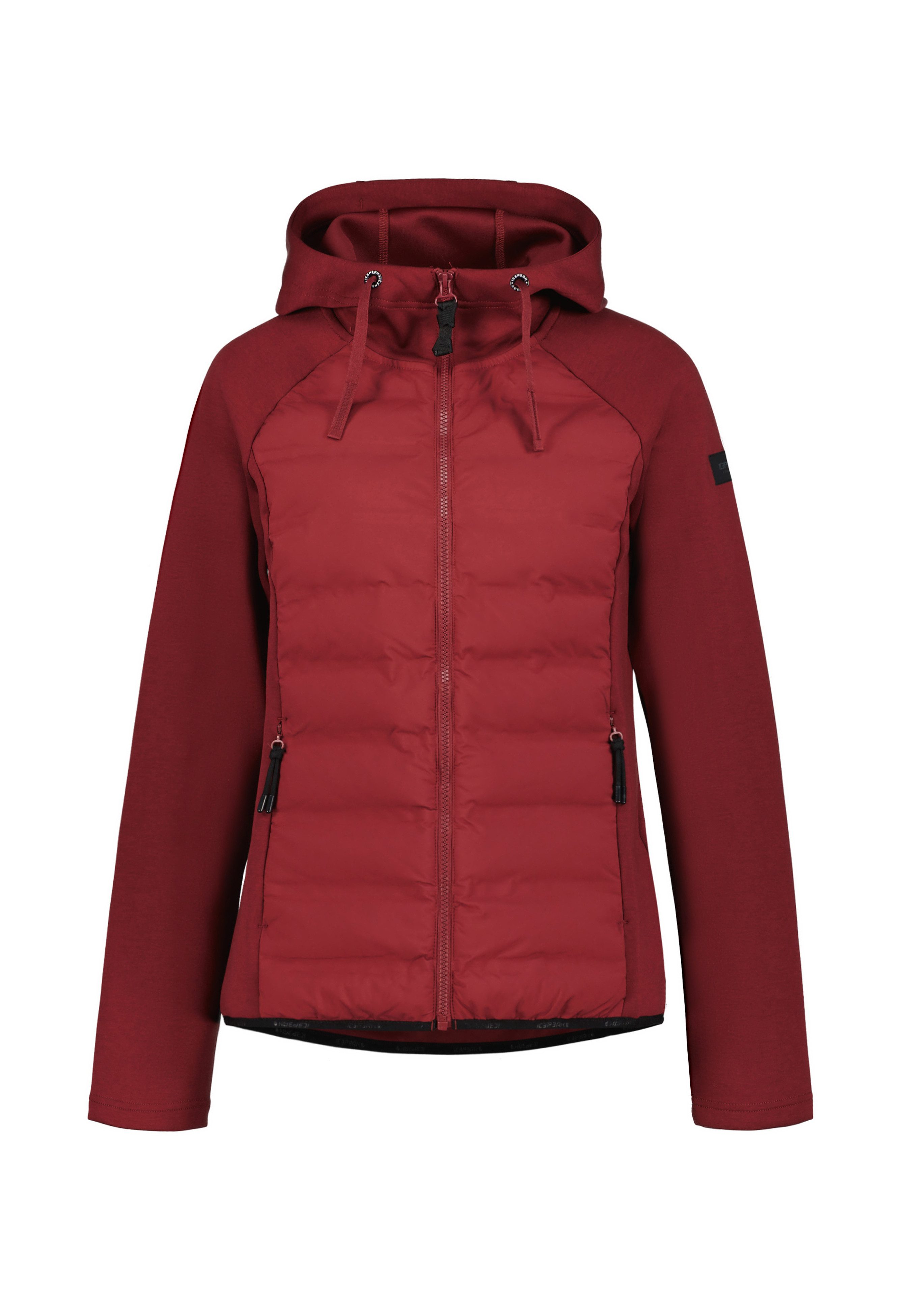 Icepeak Hybridjacke ICEPEAK ASHBURN mit fester Kapuze und Kordelzügen, aus 4-Wege-Stretch-Material