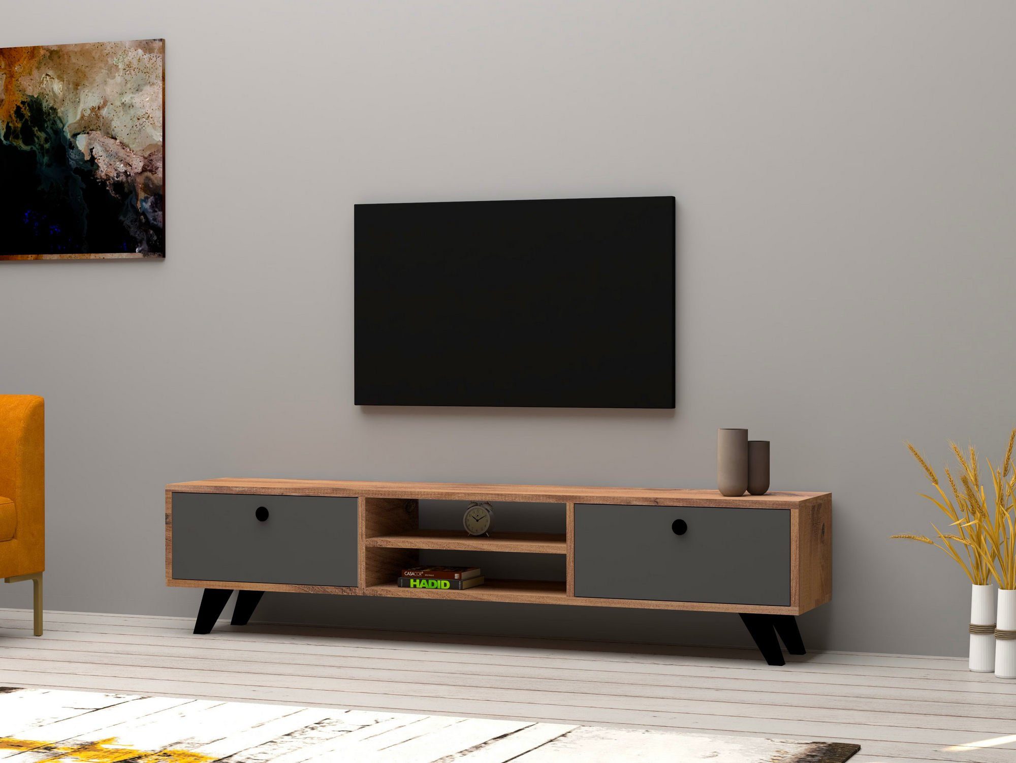 Skye Decor TV-Schrank Schränke, 37x160x29,6 cm, 100% Melaminbeschichtete Partikelplatte