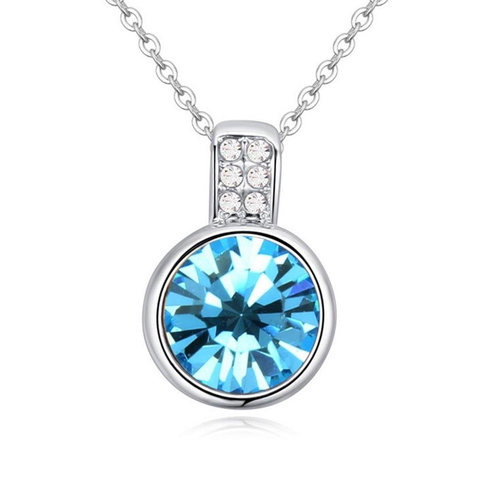 BUNGSA Ketten-Set Kette Into the Blue Silber aus Messing Damen (1-tlg), Halskette Necklace