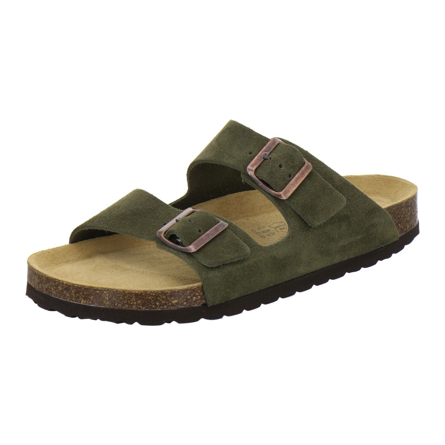AFS-Schuhe 310088 Zweischnaller Pantolette für Herren mit Fußbett, bequeme Sandalen aus Leder