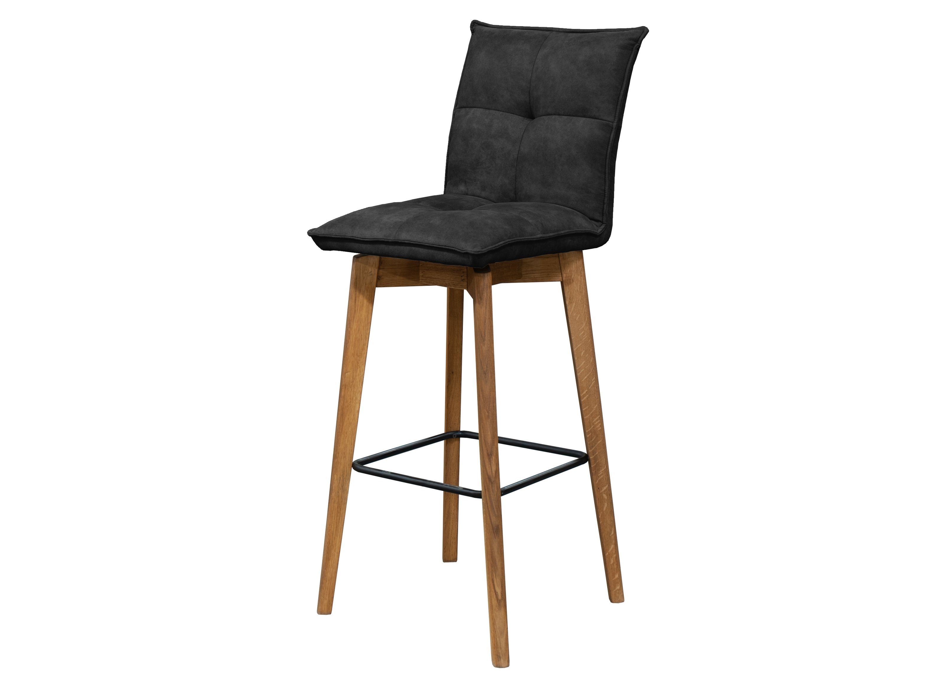 möbelando Stuhl ST-0710 (BxHxT: 43x112x50 in / schwarz cm), Anthrazit Eiche aus