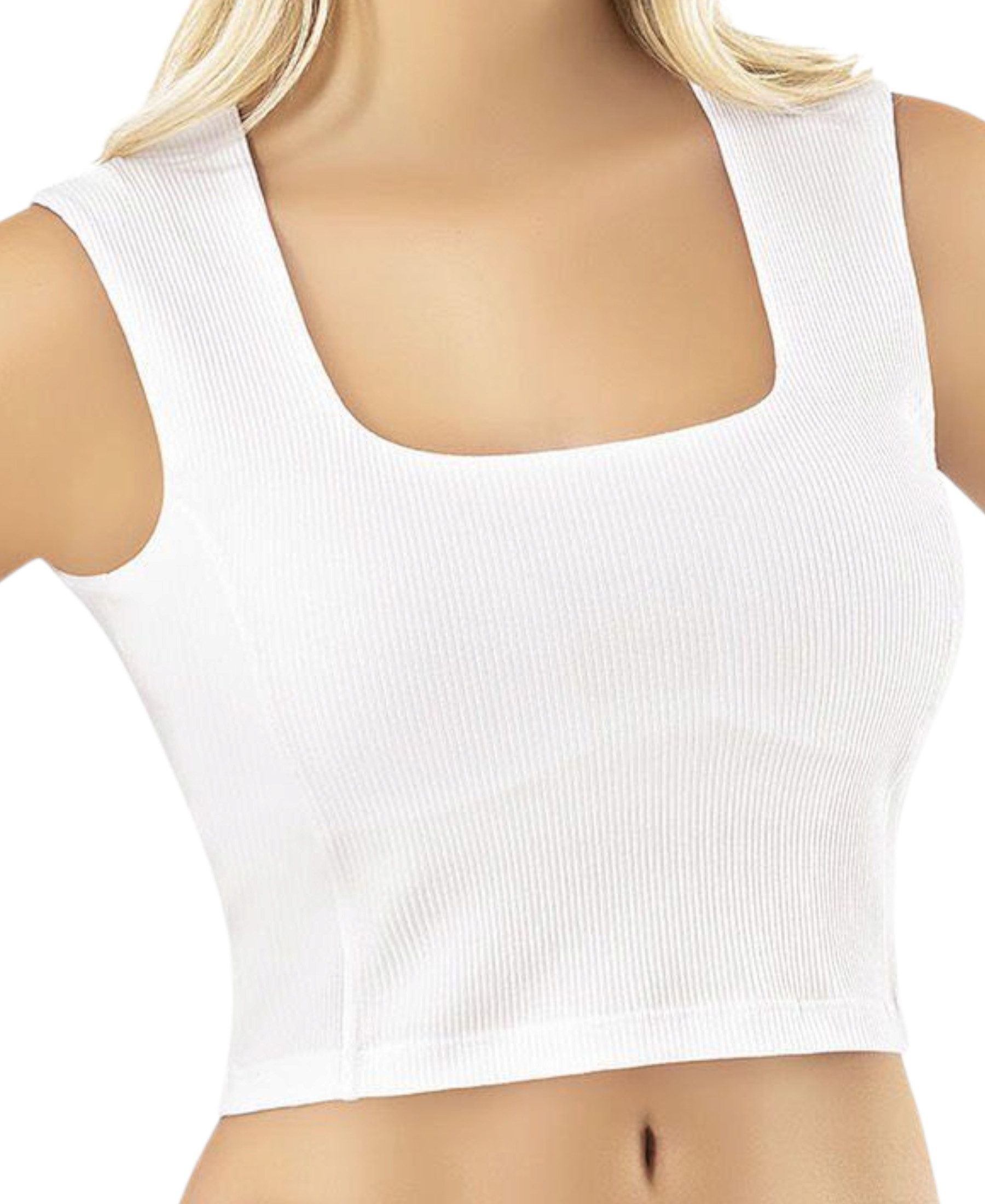 fashionshowcase Crop-Top Damen Ripp-Top aus Baumwolle günstig online kaufen
