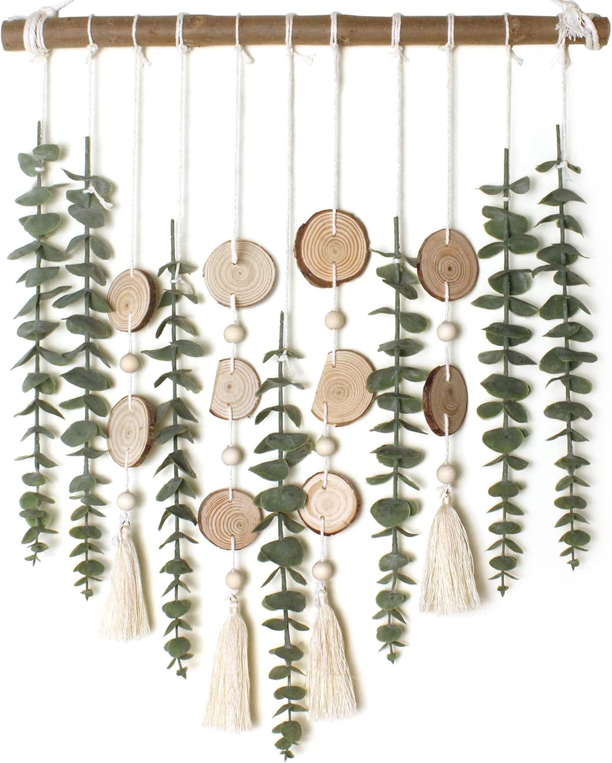 Agger Hängedekoration Hängende Eukalyptus Wanddekoration,Boho Raumdekor