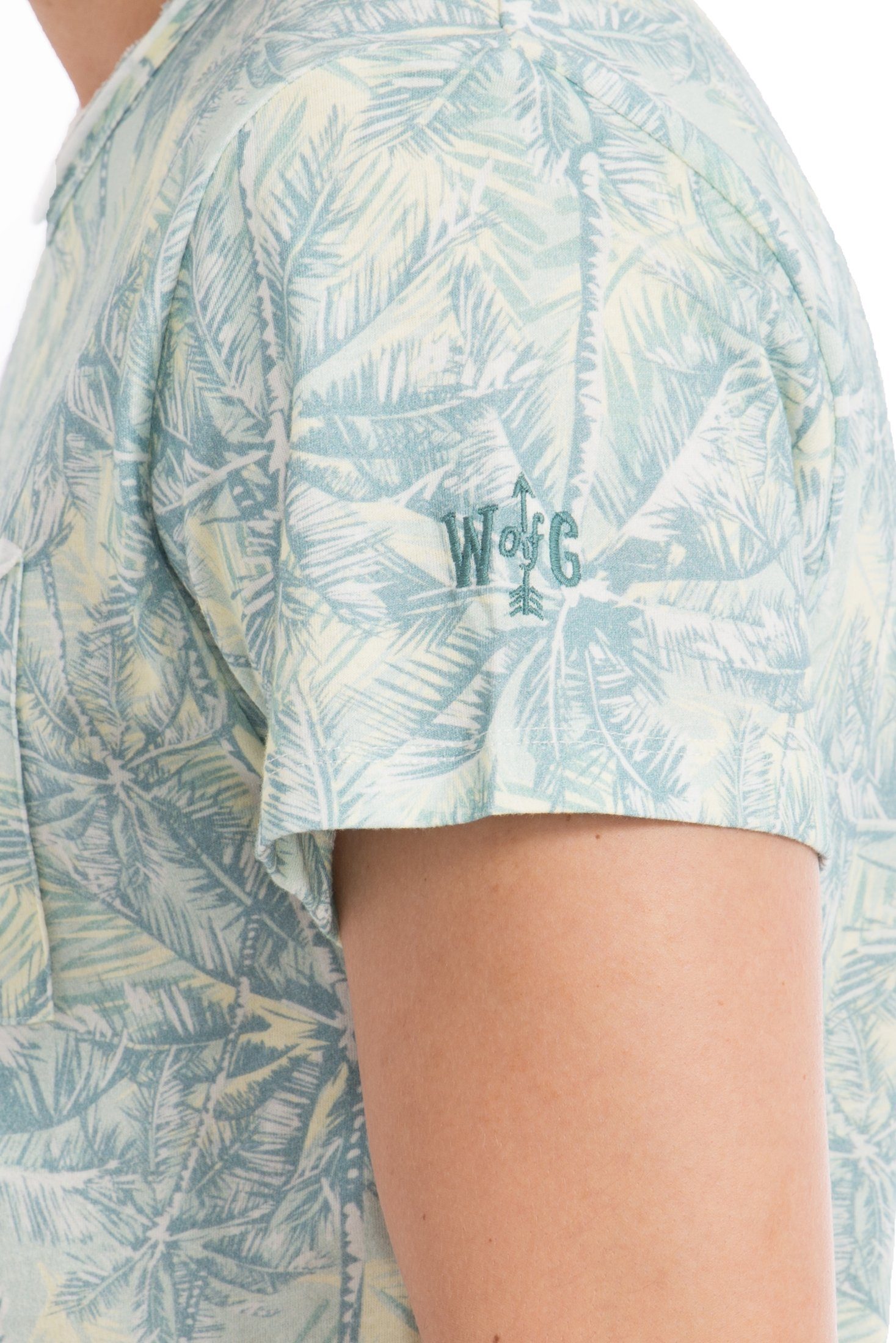 T-Shirt Tasche Tropical & Way Glory Print grün of