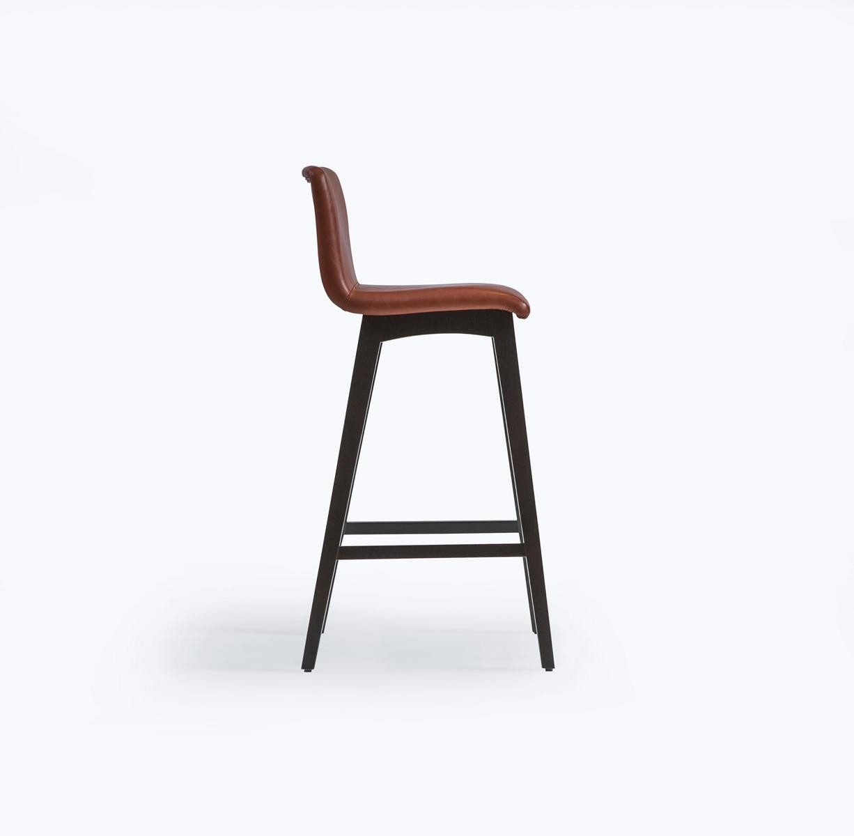 JVmoebel Barhocker Moderner Barstuhl aus Holz in Braun für Esszimmer und Theke (1 St), Made in Europa