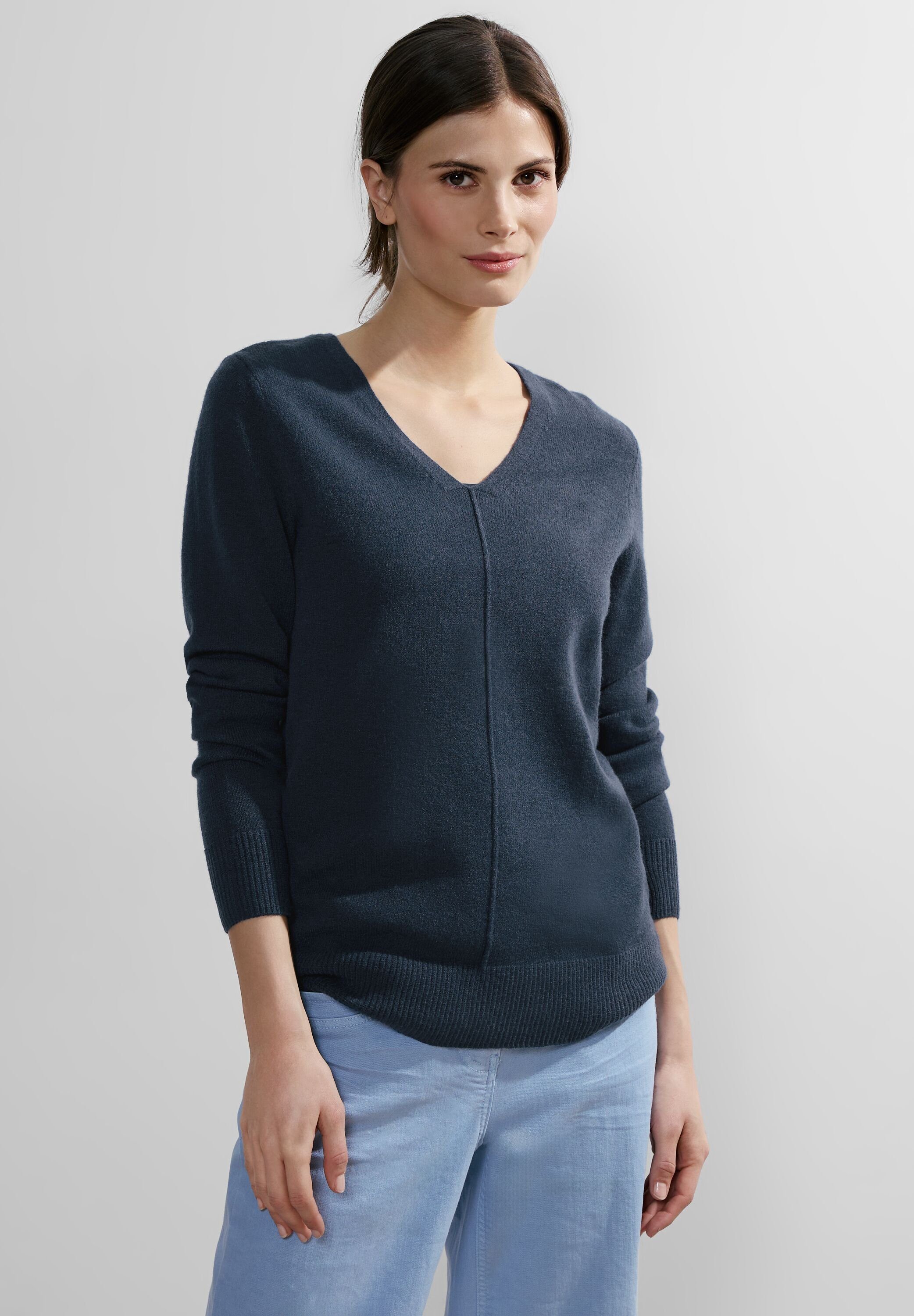 Cecil Strickpullover Cosy mit Ziernaht vorne