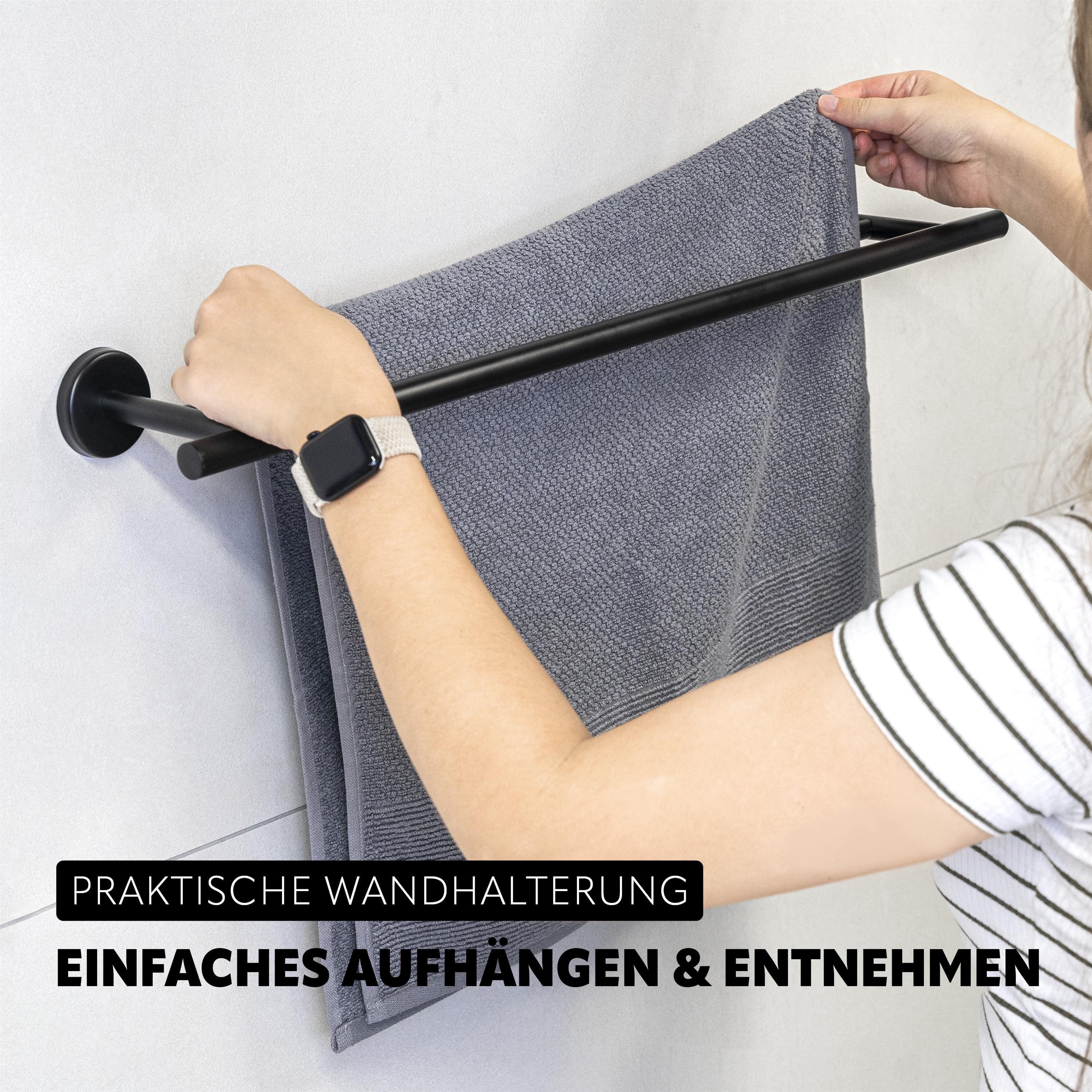 bremermann Handtuchhalter bremermann Bad-Serie PIAZZA BLACK - aus Edelstahl, schwarz – Bild 4 von 5
