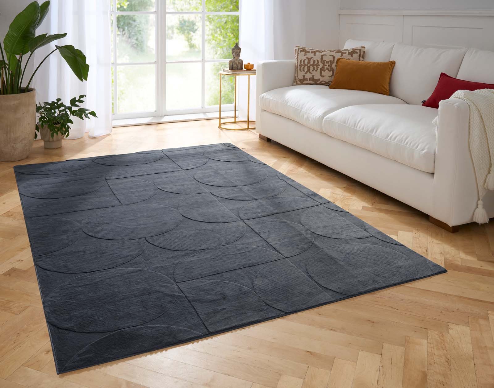 TaraCarpet Teppich Taipe-Rotatoria Hasenfell extra weich günstig online kaufen