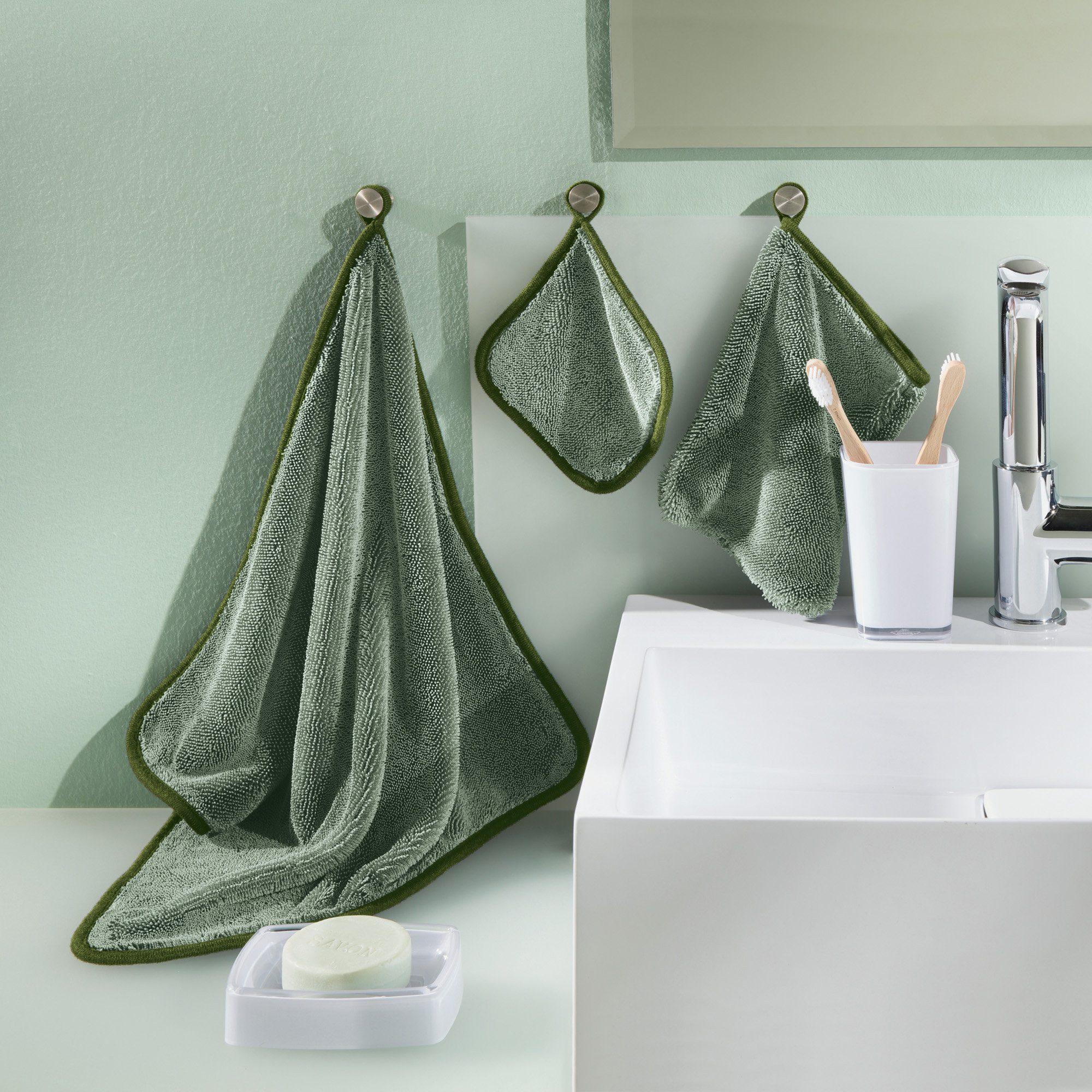 Erwin Müller Geschirrtuch Microfaser Pad 8er-Pack, Microfaser Uni