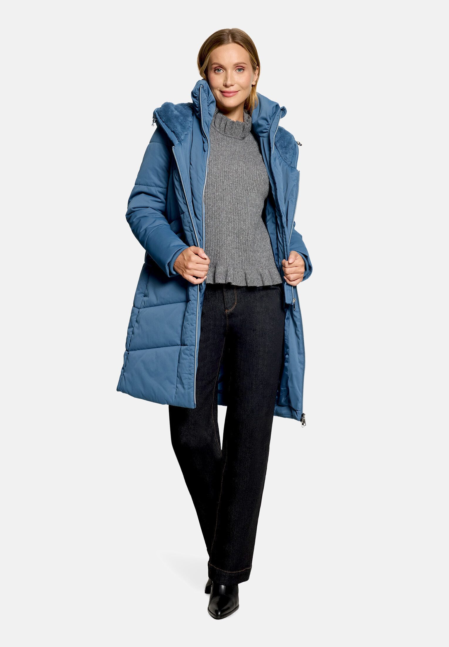 Cartoon Steppjacke Damen mit Kapuze
