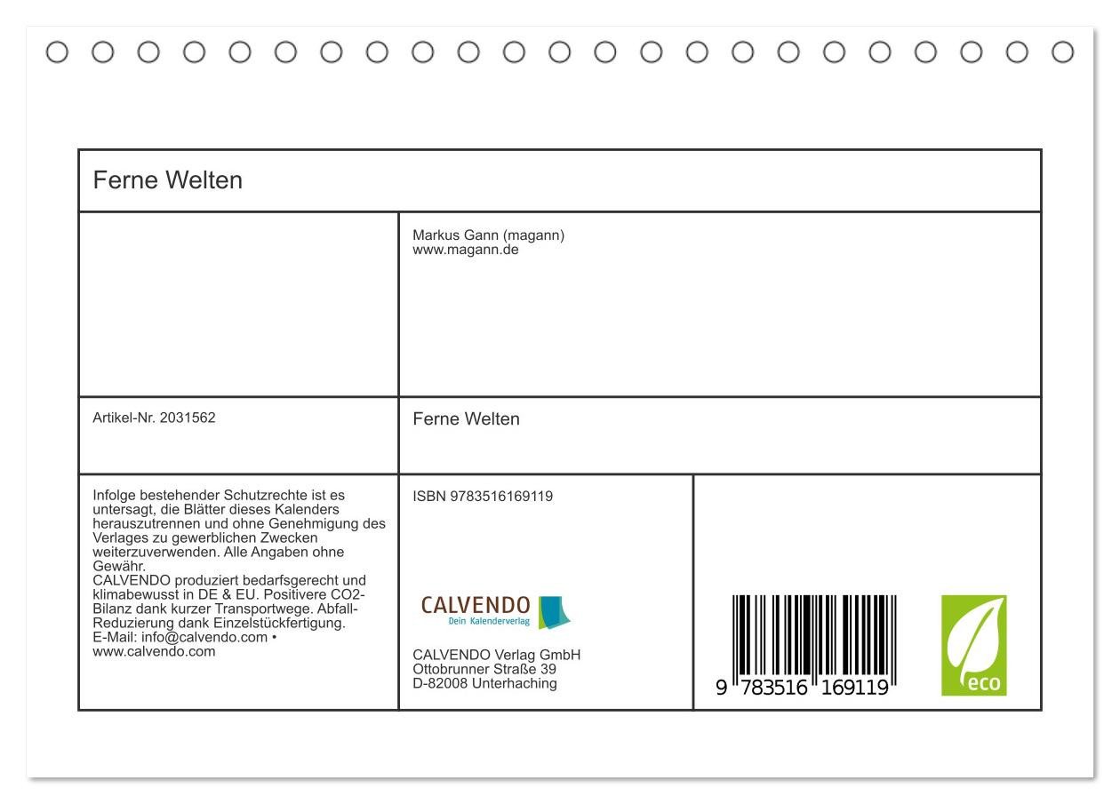 Thumbnail - CALVENDO Wandkalender Ferne Welten (Tischkalender 2026 DIN A5 quer), CALVENDO Monatskalender