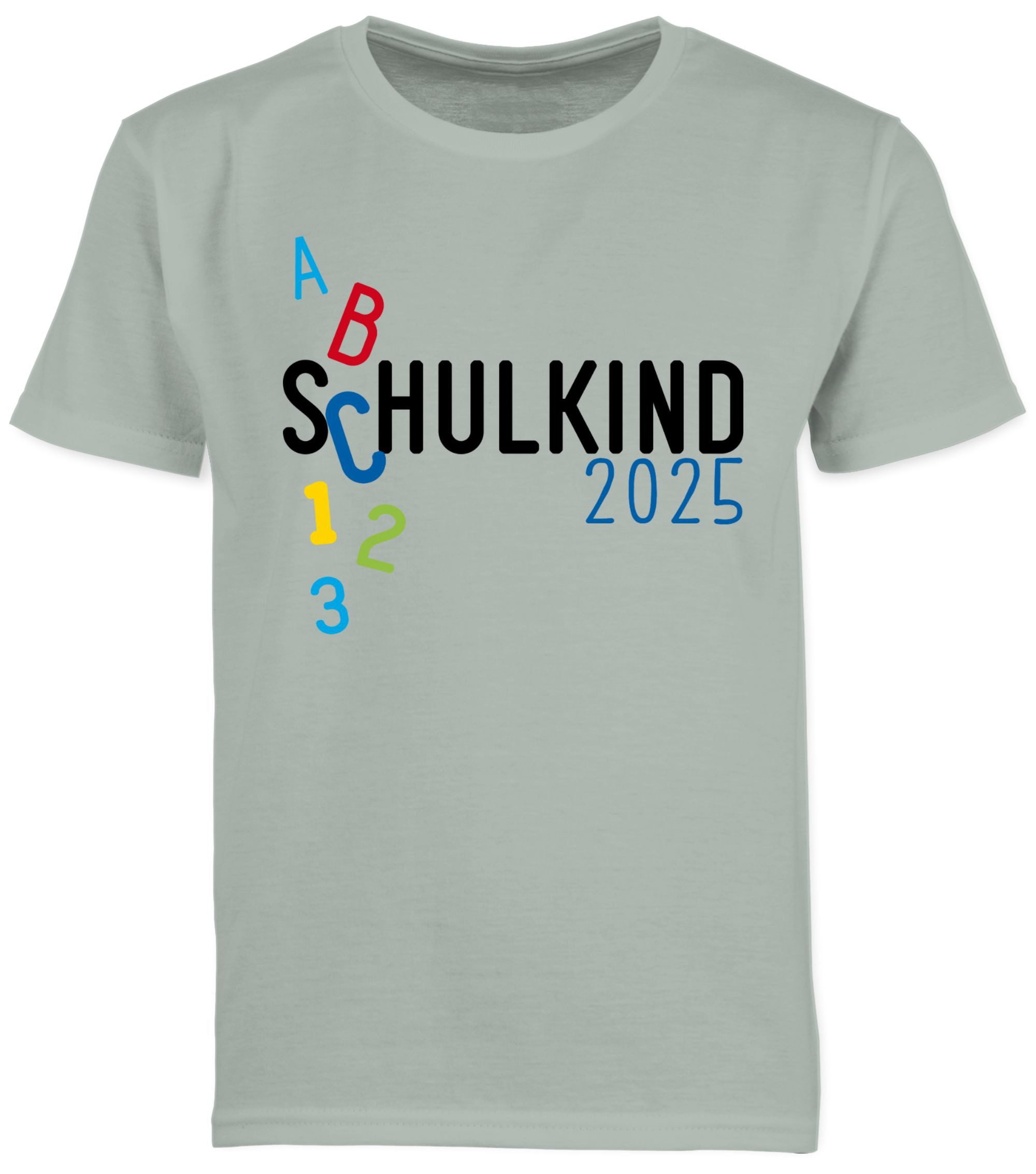 T-Shirt Schulkind 2025 ABC blau