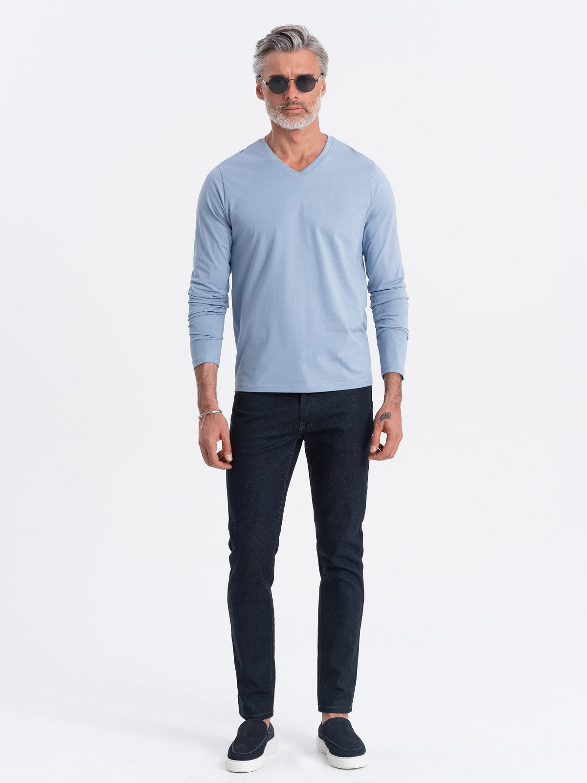 OMBRE Longsleeve Longsleeve für Herren mit V-Ausschnitt. – Bild 4 von 5