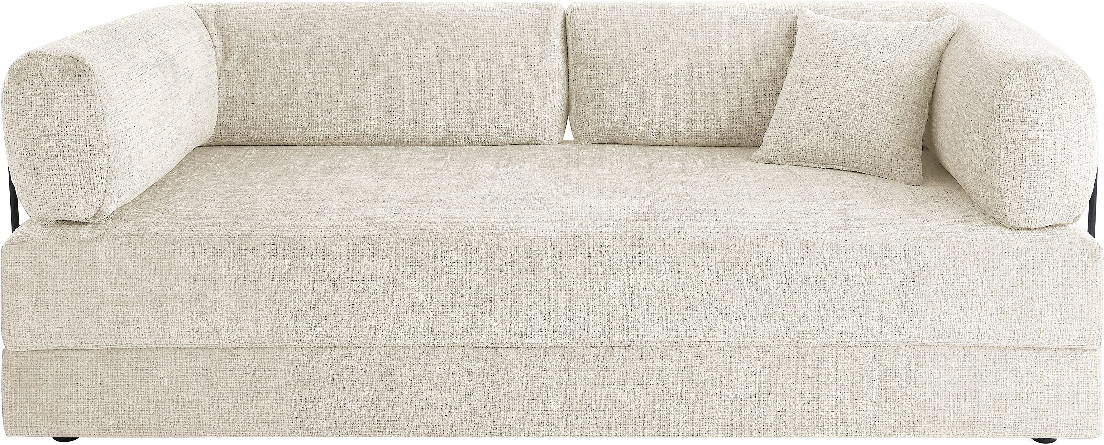 homsy by Ana Johnson Schlafsofa Folda Dauerschläfer, B: 206 cm, Liegefl. 181x198 cm, mit Bett-/Schlaffunktion, inkl. 1x Zierkissen, Tonnentaschenfederkern – Bild 2 von 5