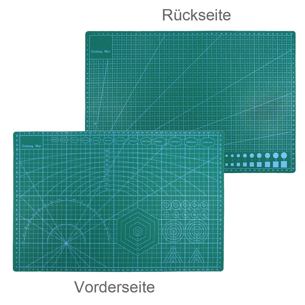 7-teiliges Mini Schneidepad Set - Selbstheilende Schneidematten Bunt