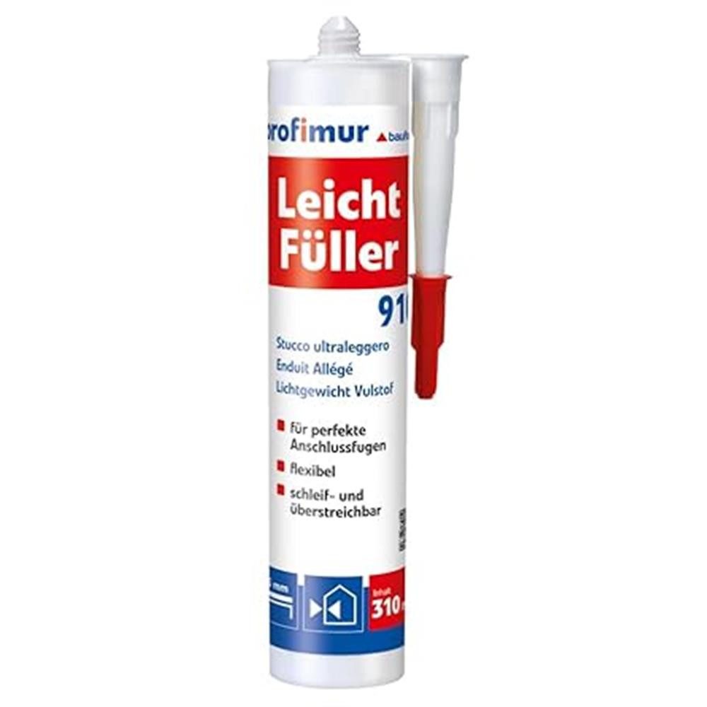 baufan® Fugenspachtel profimur Leicht Füller 910 310ml Leichtfüller flexible Spachtelmasse (1-St) schleifbar und schnell überstreichbar