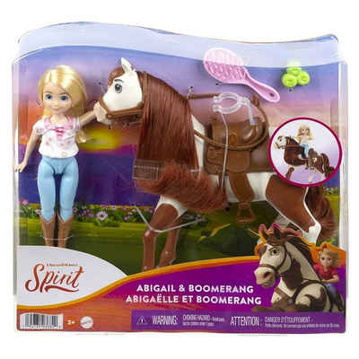 Mattel® Spielwelt »Mattel HFB91 - DreamWorks - Spirit - Spielset, Puppe mit Pferd, Abigail & Boomerang«