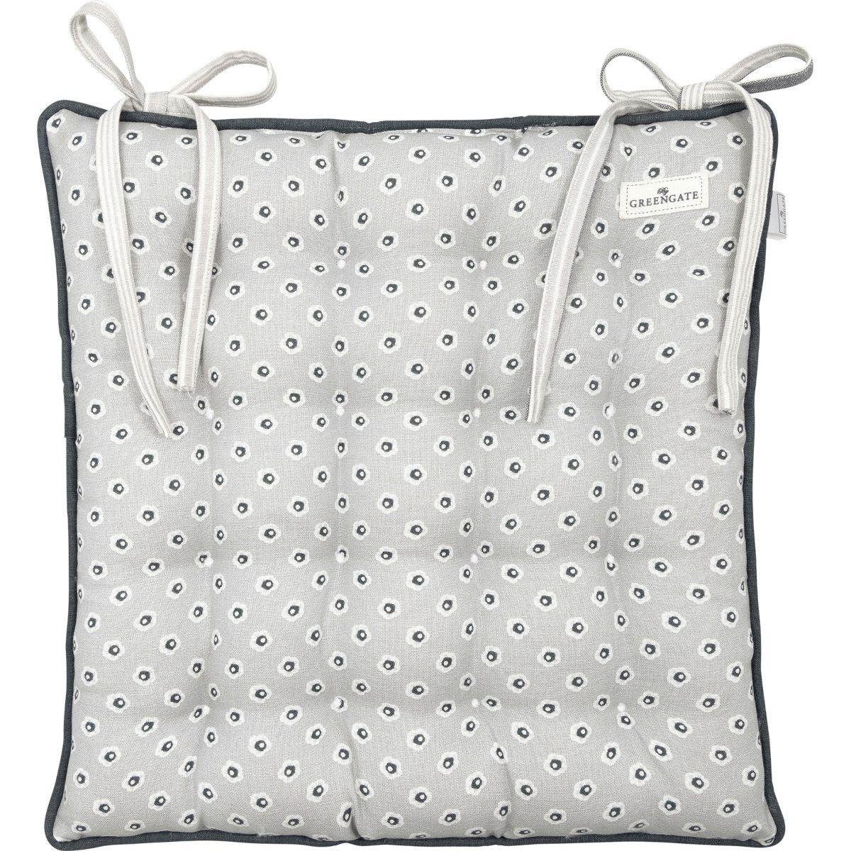 Greengate Sitzkissen Malia Sitzkissen grey 40x40cm
