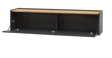 Furn.Design Lowboard Center (Hängeschrank in grau mit Eiche, Breite 150 cm), mit Stauraum