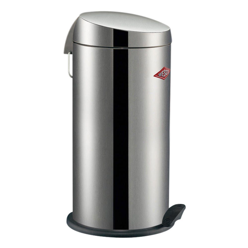 WESCO Classica raccolta rifiuti CAPBOY MAXI in colore grafite, lamiera d'acciaio verniciata a polvere, inserto in metallo da 22 litri, pedana in