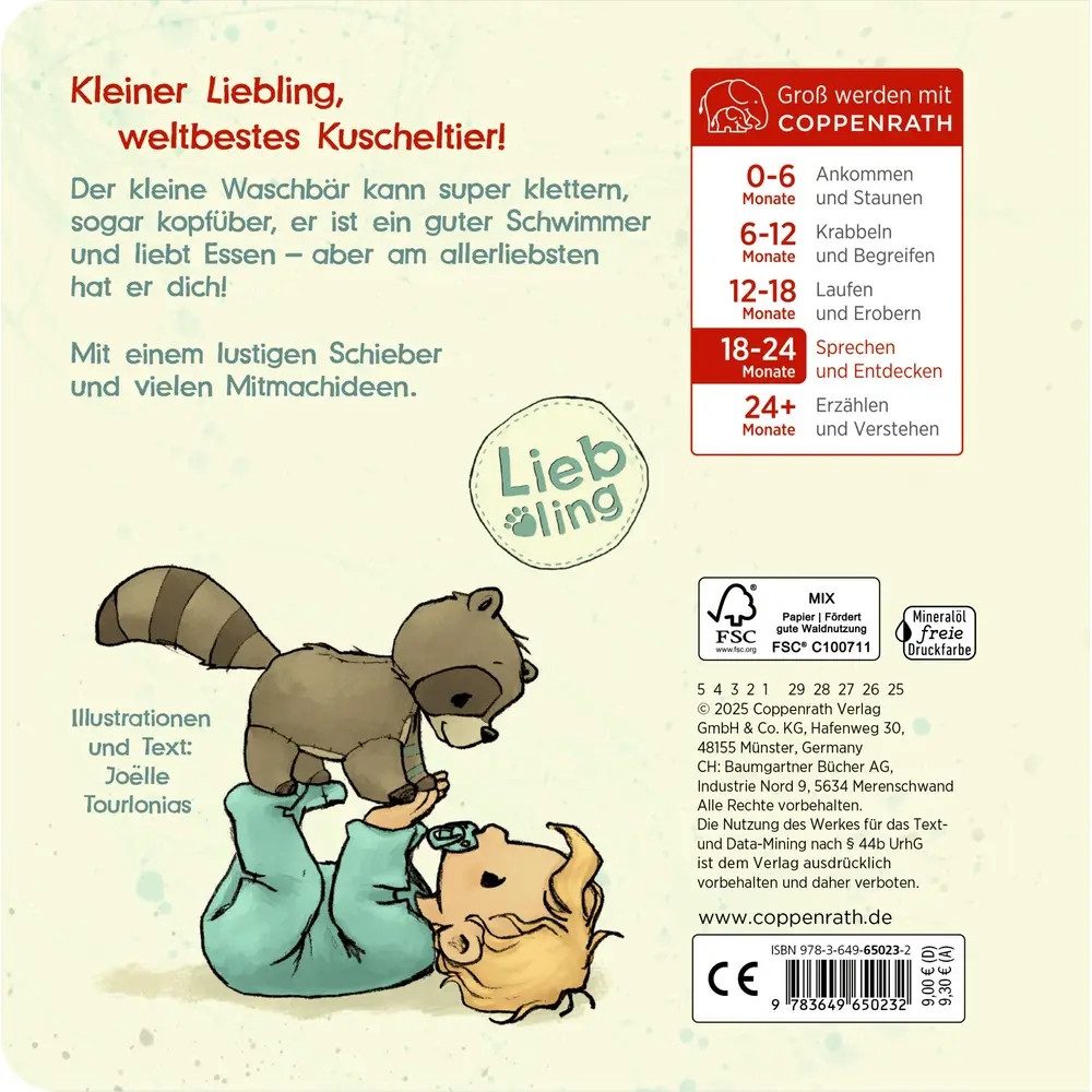 COPPENRATH DIE SPIEGELBURG Zeichenalbum Liebling: Kleiner Waschbär, erzähl mir von dir