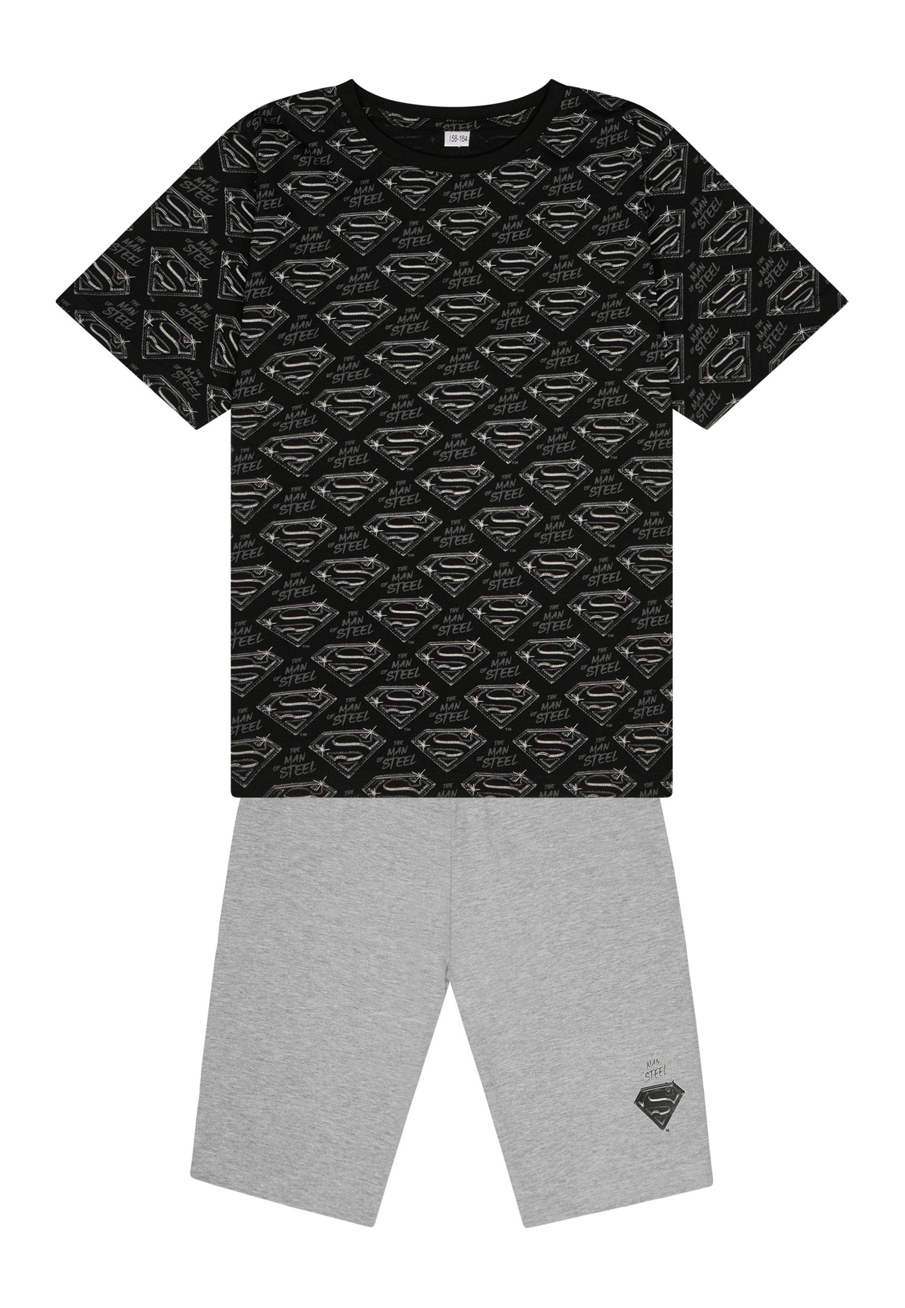Superman Shorty Kinder Jungen Pyjama kurzarm Schlafanzug (2 tlg)