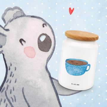 Mr. & Mrs. Panda Vorratsdose Kaffee Tasse - Weiß - Geschenk, Tiermotive, lustige Sprüche, Keksdose, Keramik, (1-tlg), Premium Farbdruck