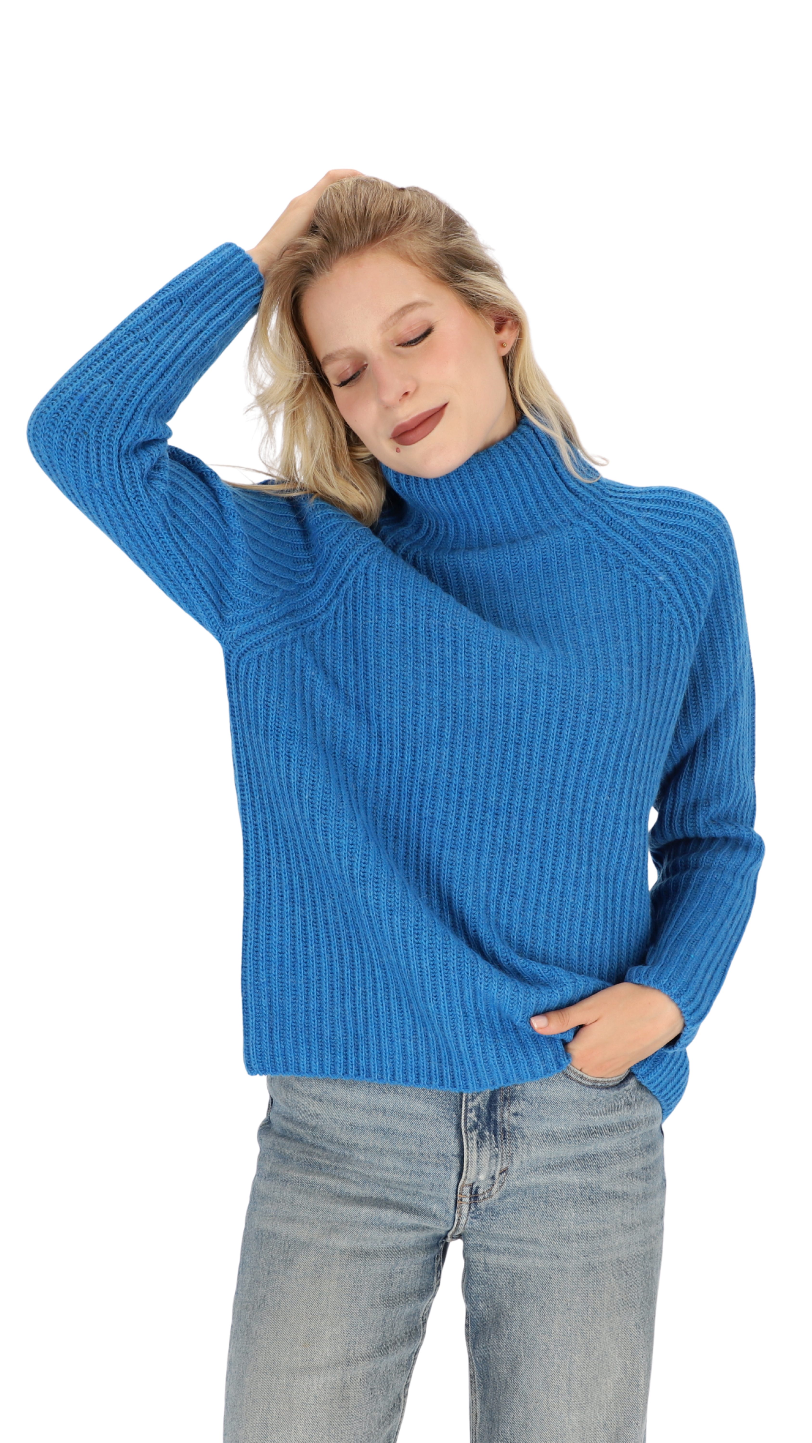 halsüberkopf Accessoires Strickpullover Stehkragen aus hochwertigem Wollmix günstig online kaufen