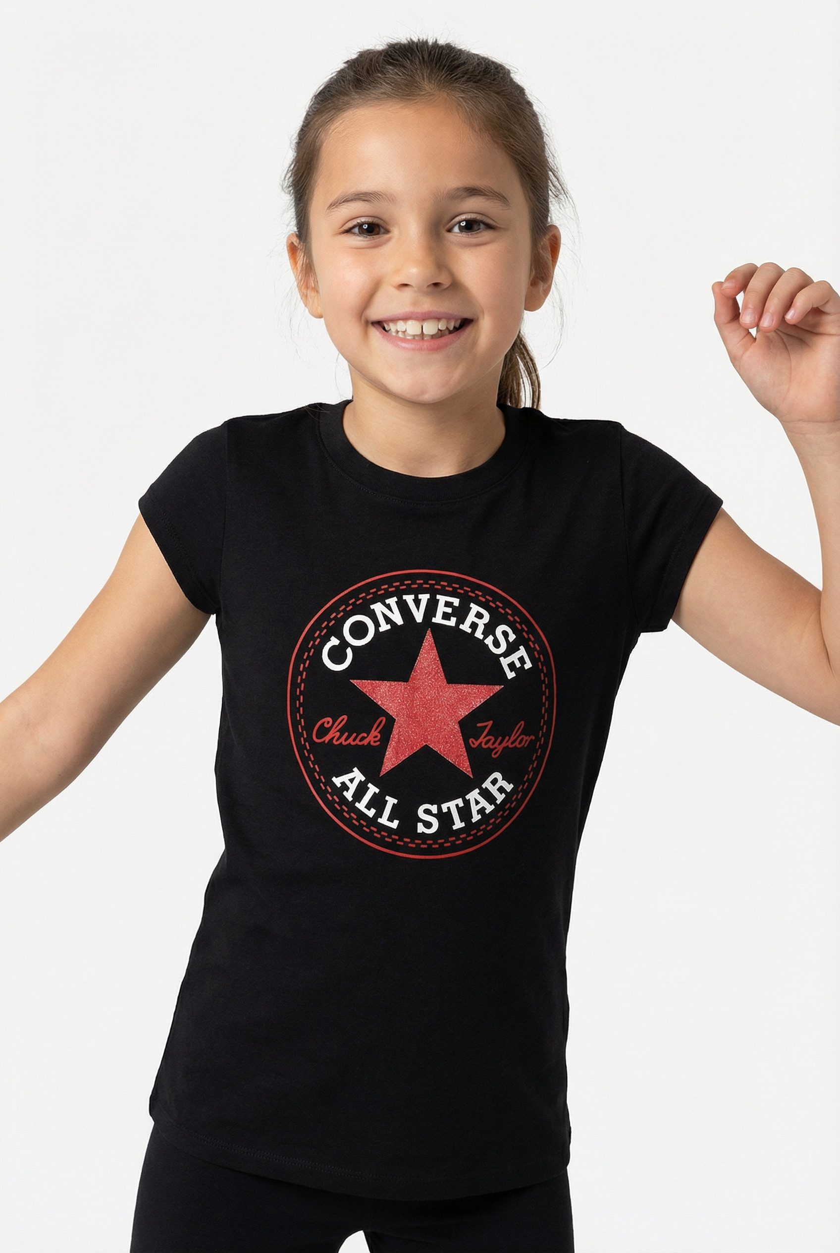 Converse T-Shirt CNVG TIMELS CHUCK PATCH TEE für Kinder, sportlicher Stil, Rundhalsausschnitt