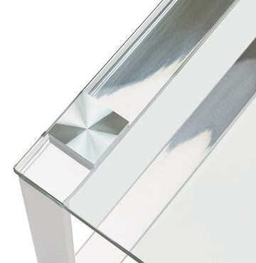 KADIMA DESIGN Beistelltisch APARNA Rechteckig Glas Transparent (clear) 60 x