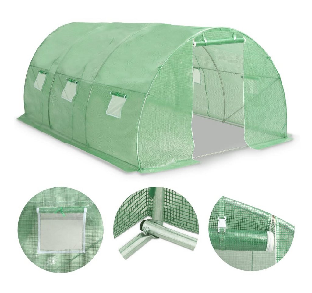 DOTMALL Gewächshaus Gewächshaus 13,5m² 450x300x200 cm grün | Rabatt: 20% DOTMALL Gewächshaus Gewächshaus 13,5m² 450x300x200 cm grün | Rabatt: 20%