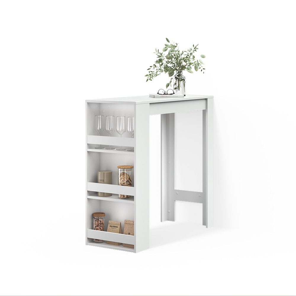 Livinity® Bartisch Regusa, Weiß, 45 x 110 cm (1-St)