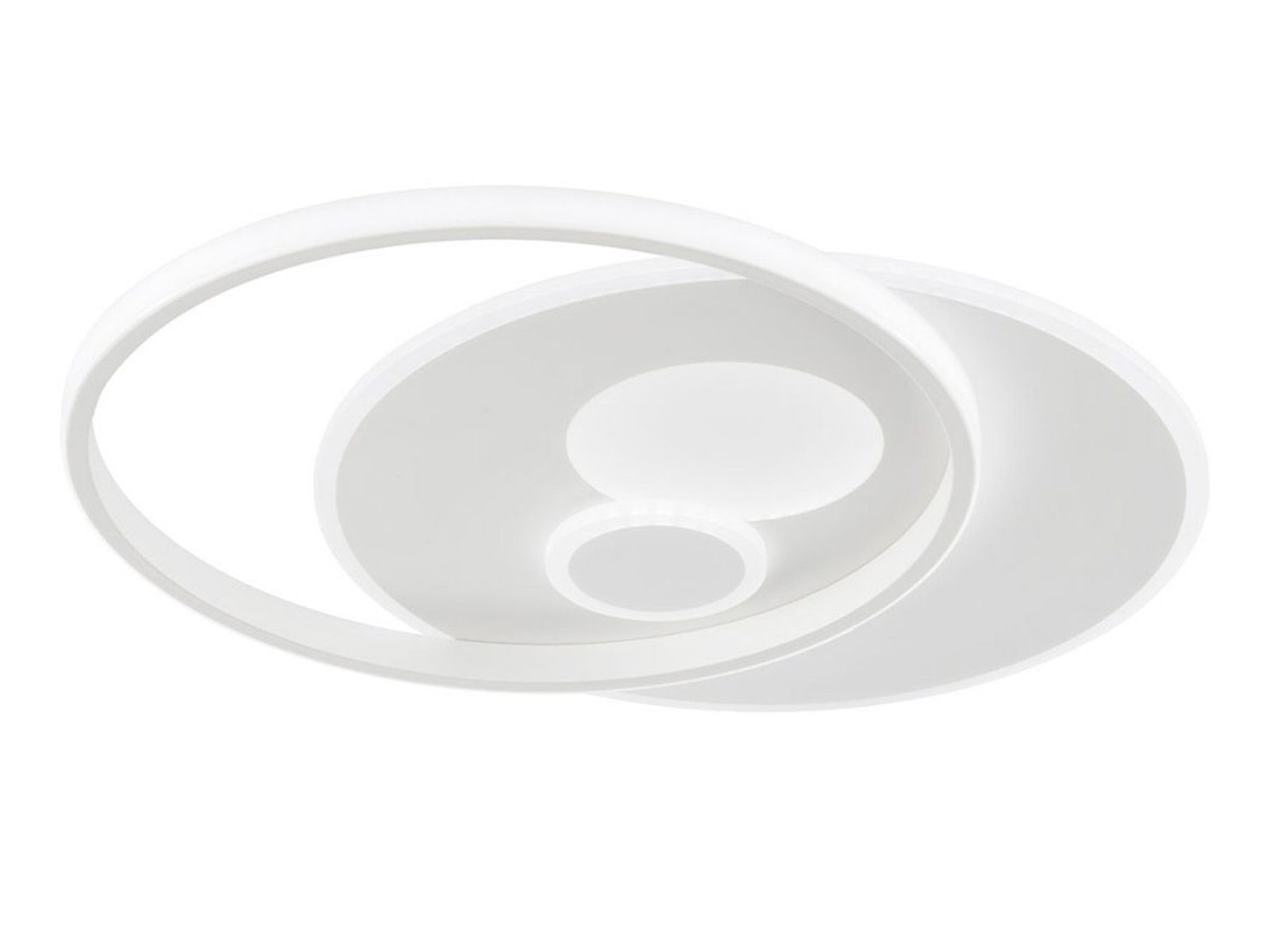 WOFI LED Deckenleuchte, Dimmer, Weiß, flach, Kaltweiß, Warmweiß LED Kücheninsel - fest dimmbar, 52cm integriert, Lampe Deckenbeleuchtung Breite