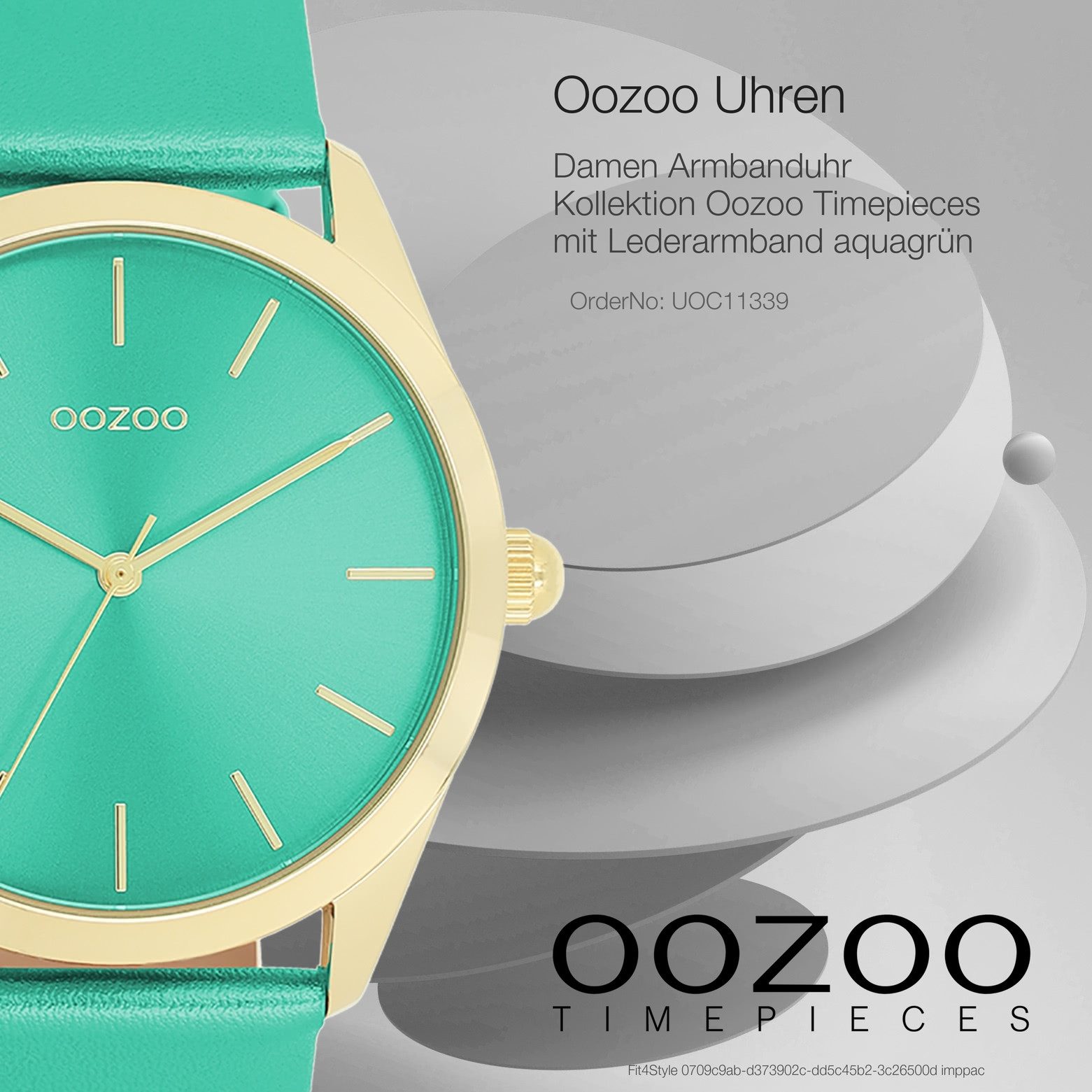 OOZOO Quarzuhr Oozoo Damen Armbanduhr Timepieces Analog, (Analoguhr), Damenuhr rund, groß (ca. 40mm) Lederarmband, Fashion-Style