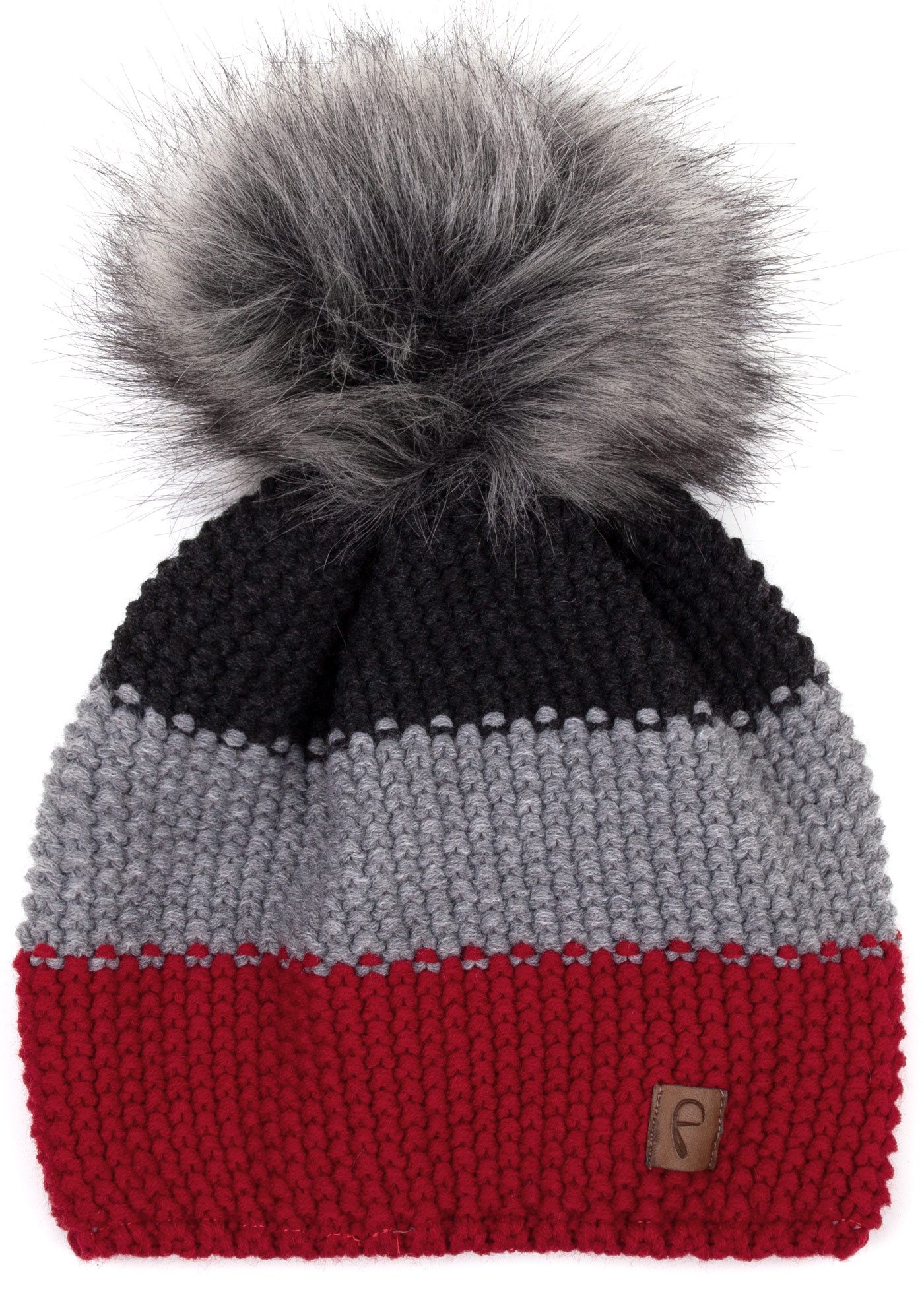 Faera Bommelmütze Wintermütze Damen Herren Mütze Beanie Haube gefüttert Bommelmütze