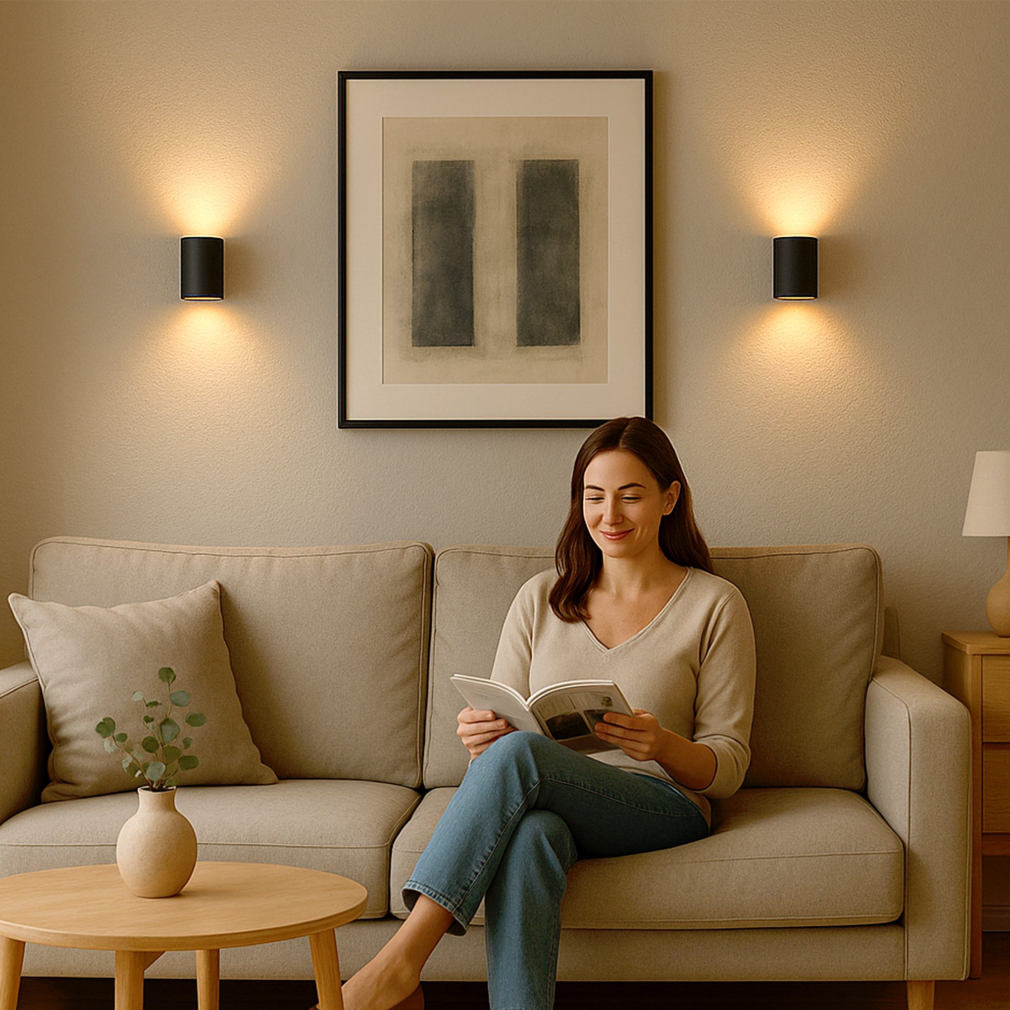 SSC-LUXon LED Wandleuchte TUANI Wandleuchte schwarz günstig online kaufen