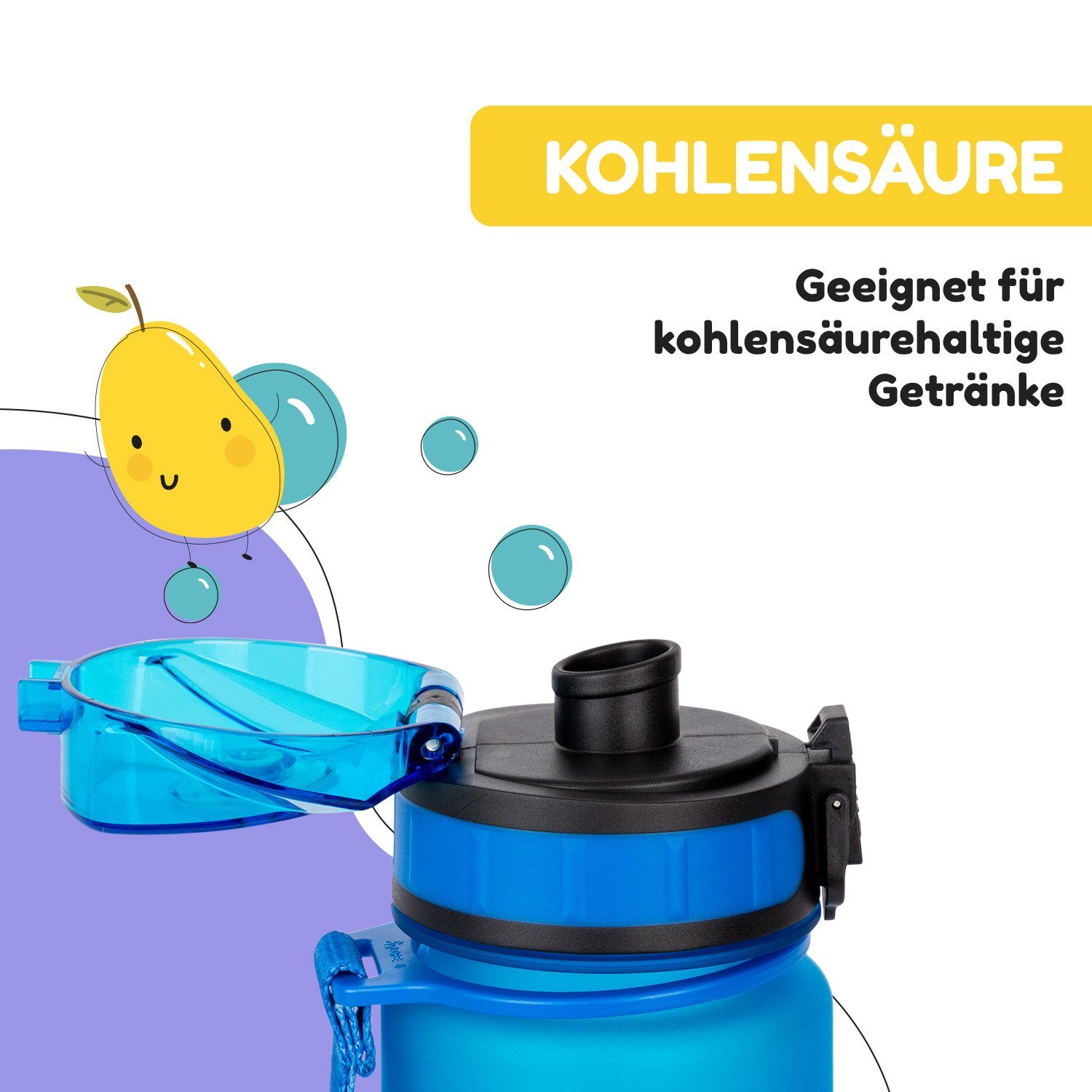 Kindergarten SMF5-TF500bluebee, Trinkflasche Klarstein Schule Outdoor Blue Sport bees Kinderflasche 500 ml