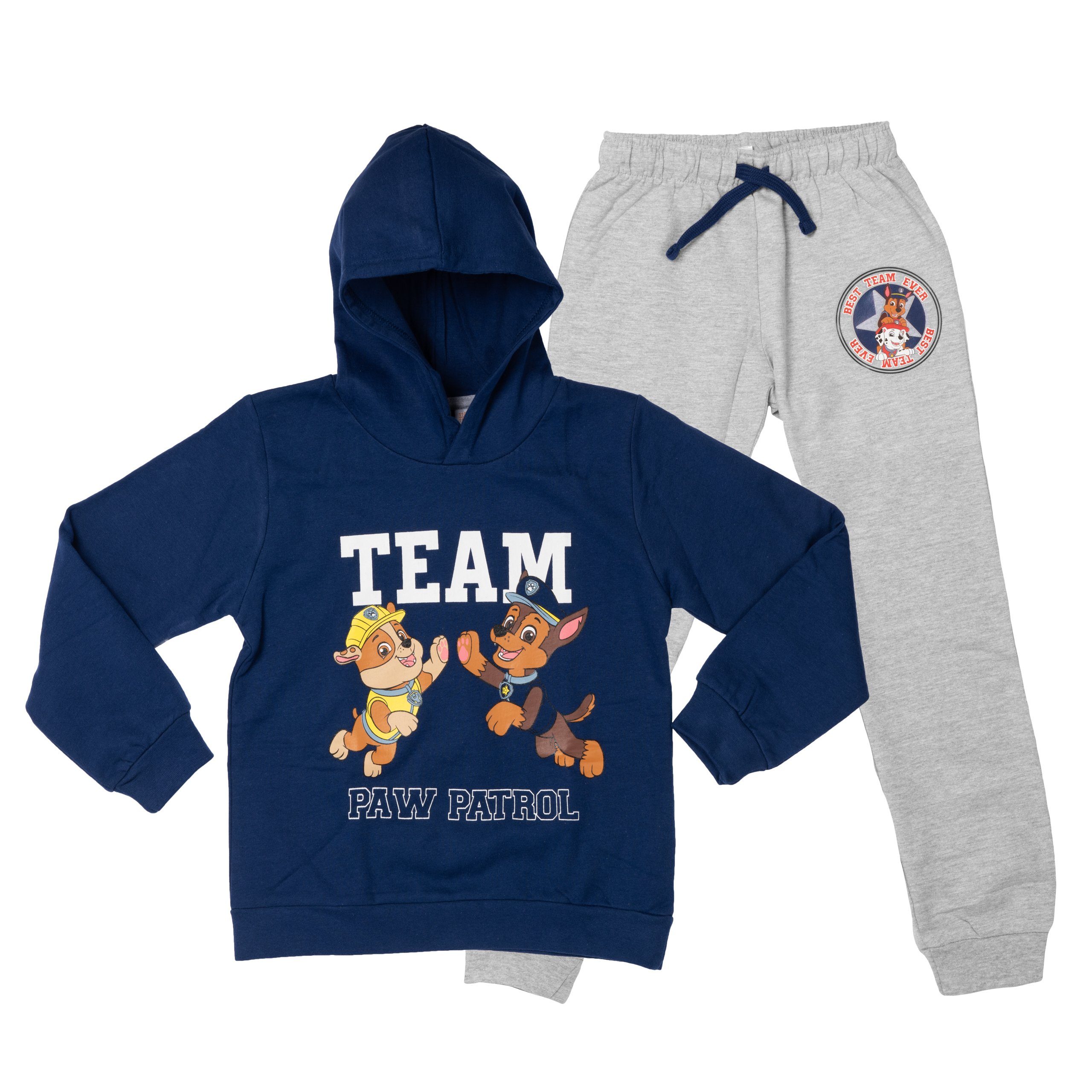 United Labels® Jogginganzug Paw Patrol Jogginganzug für Jungen - TEAM Blau/Grau