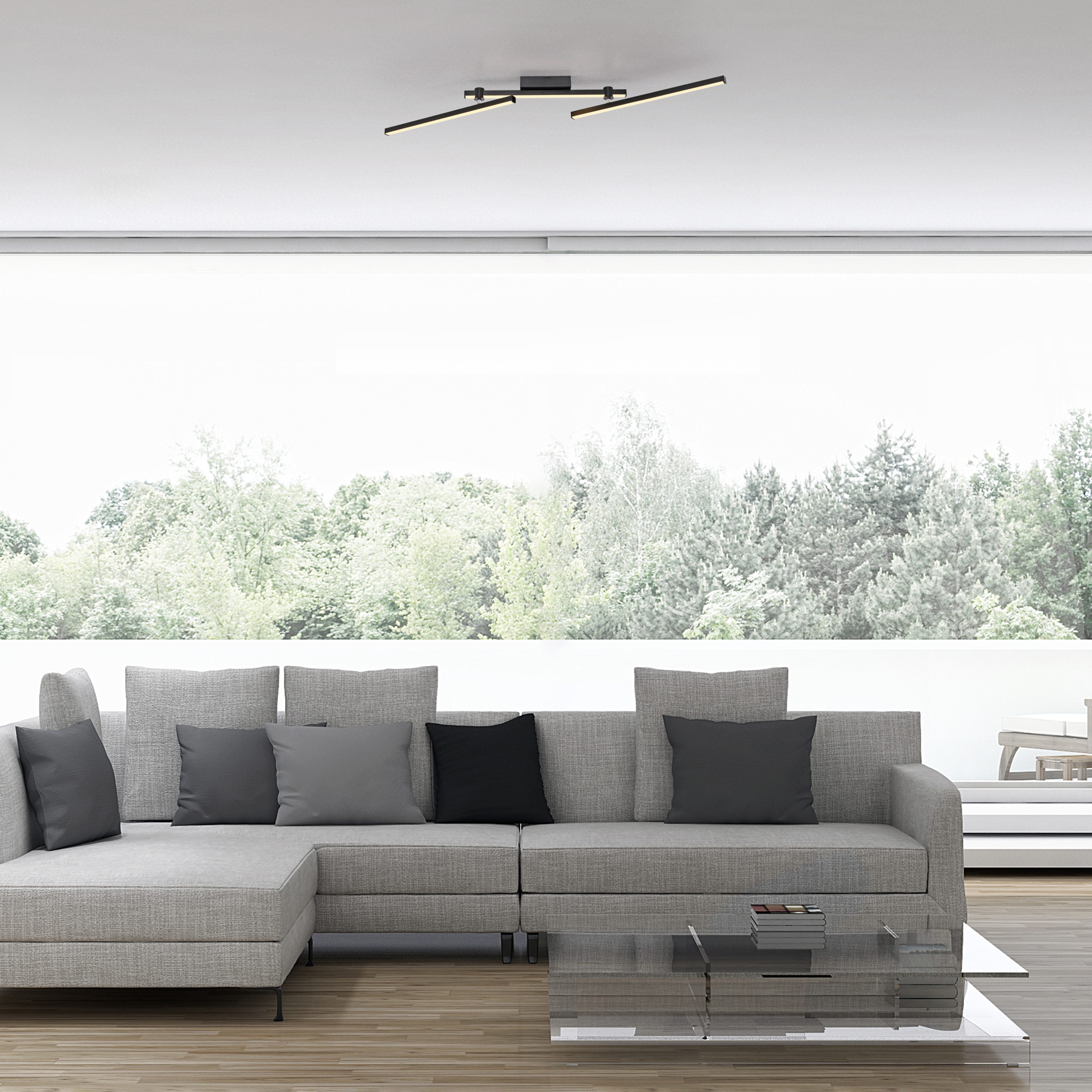 SCHÖNER WOHNEN-Kollektion LED Deckenleuchte STRAIGHT, LED fest integriert, Warmweiß, SCHÖNER WOHNEN Kollektion, drehbar