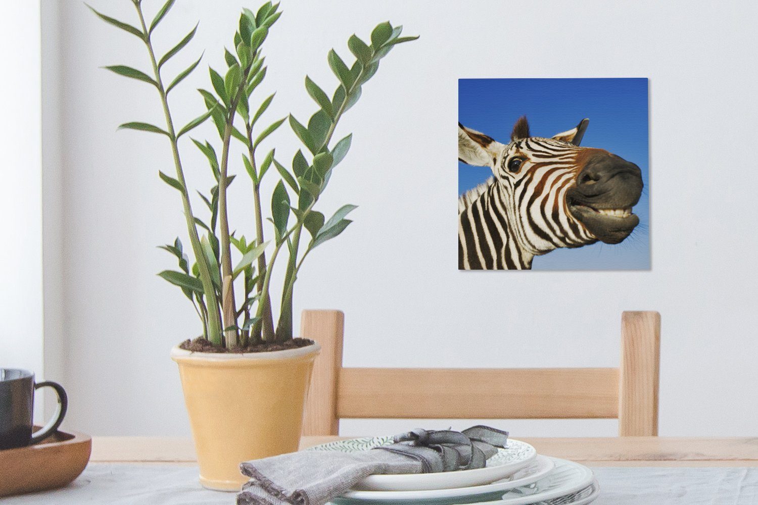 Leinwandbild St), Leinwand Schlafzimmer - Mädchen, Bilder - Zebra Jungen OneMillionCanvasses® (1 Wohnzimmer - für Kinder Lustig -