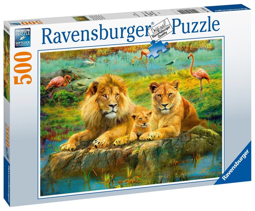 Ravensburger Puzzle 500 Teile Ravensburger Puzzle Löwen in der Savanne 1658 günstig online kaufen