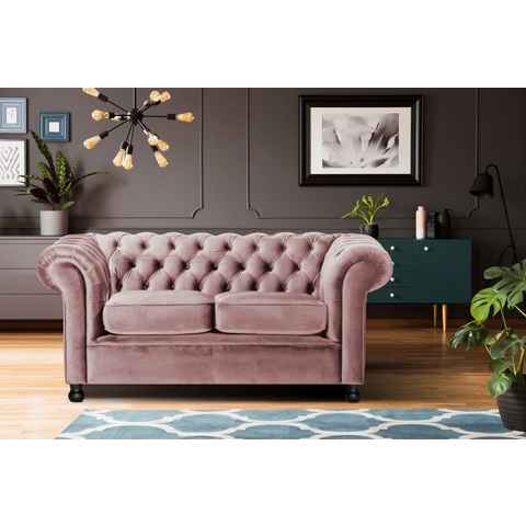 Home affaire Chesterfield-Sofa Chesterfield Home 2-Sitzer, mit edler Knopfheftung und typischen Armlehnen