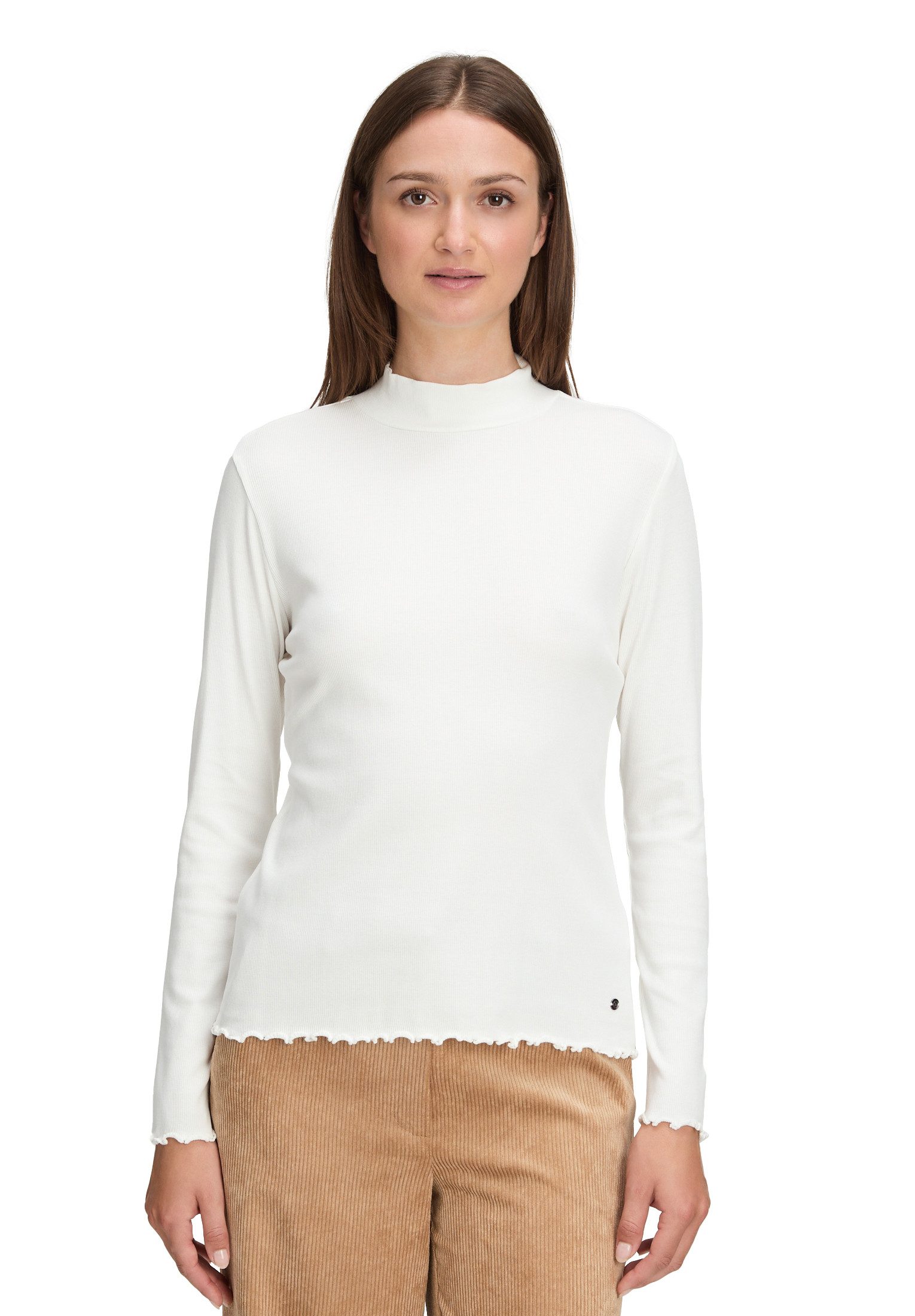 Betty&Co Kurzarmshirt Damen Langarm-Shirt mit Rippenstruktur (1-tlg) günstig online kaufen